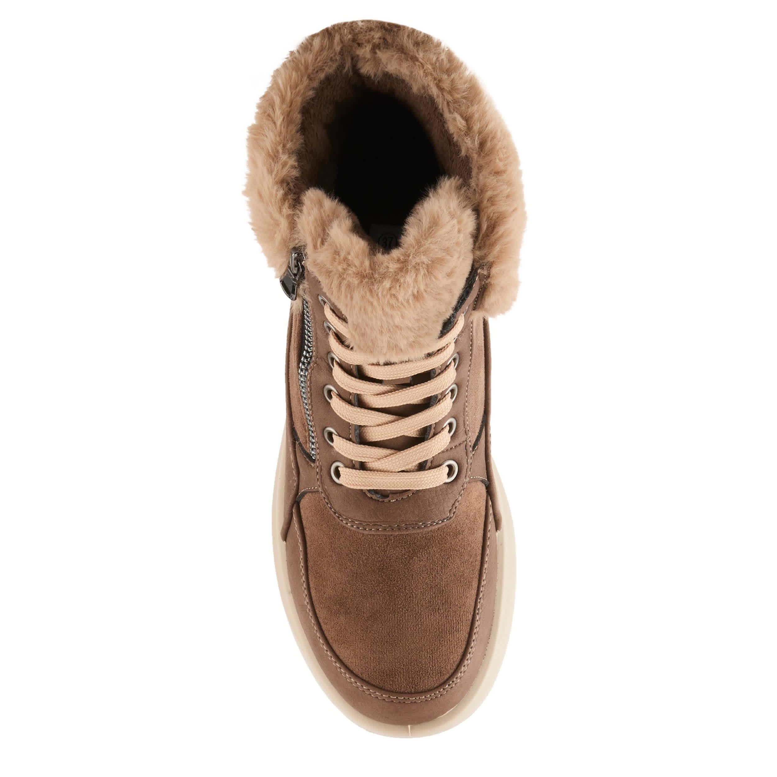 Flexus-WOMENS BURRELL LACE UP BOOT-BROWN & 