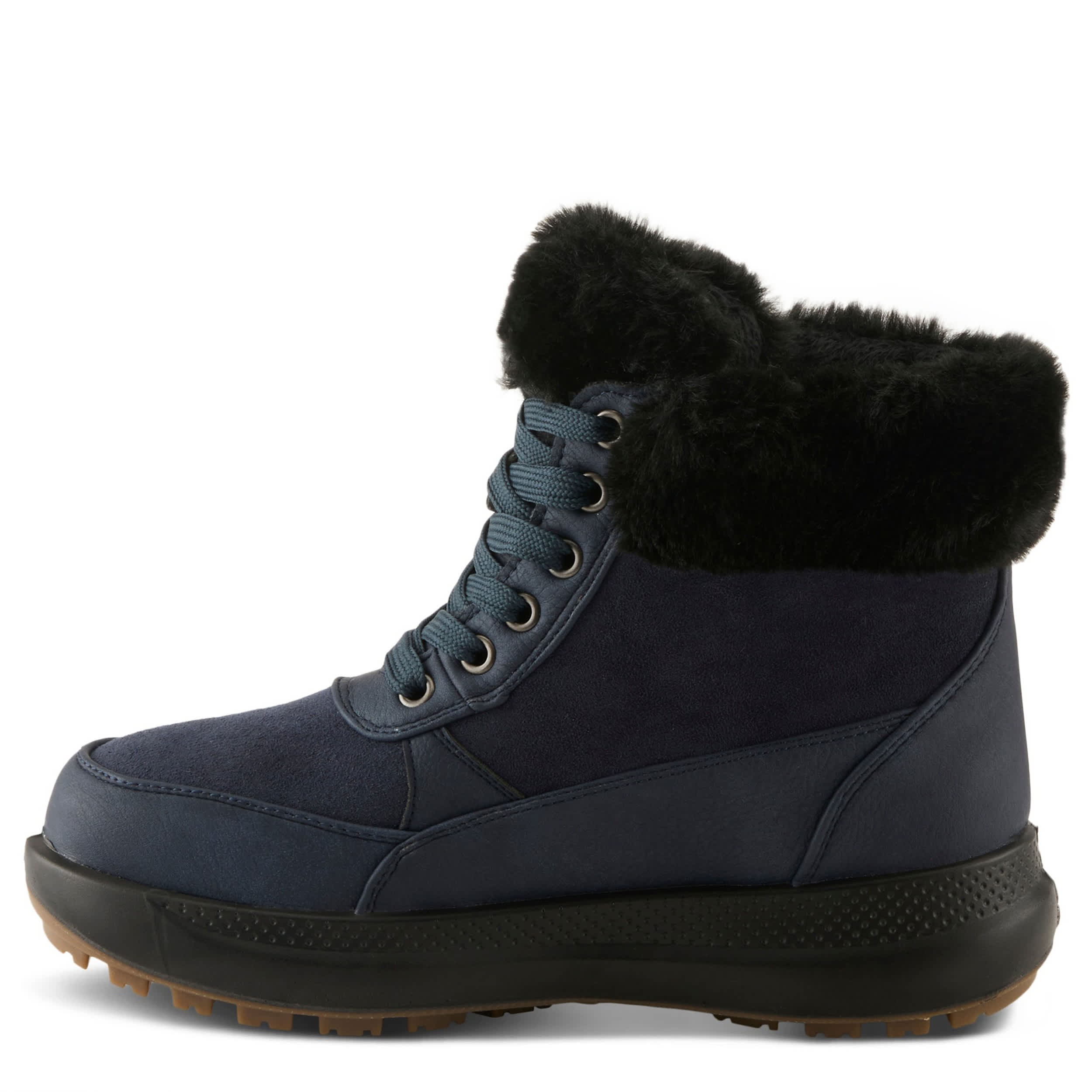 Flexus-WOMENS BURRELL LACE UP BOOT-NAVY & 