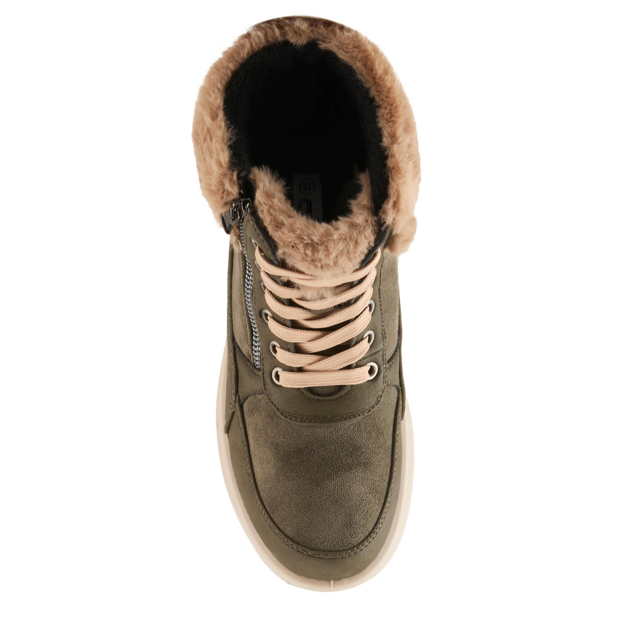 Flexus-WOMENS BURRELL LACE UP BOOT-OLIVE & 