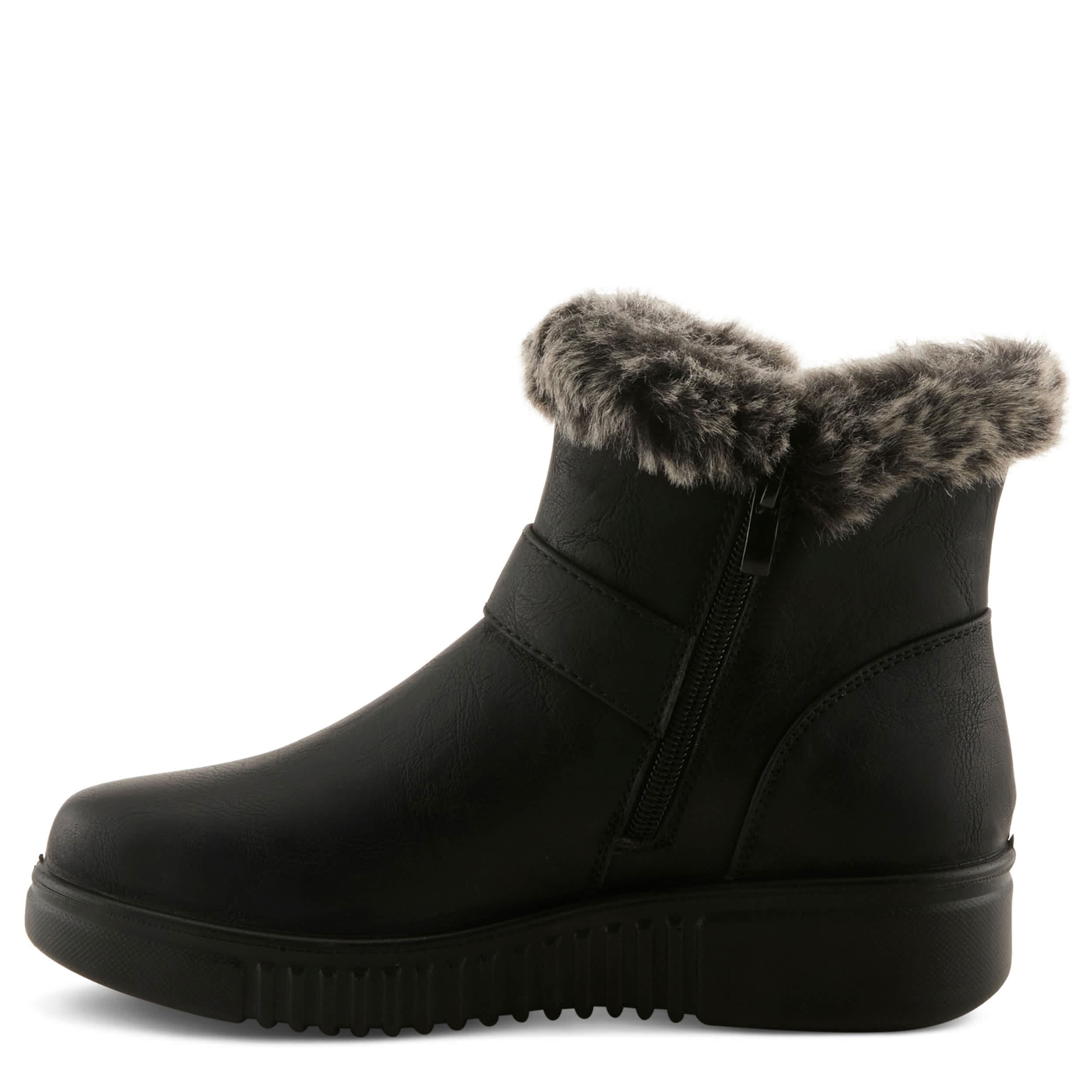 Flexus-WOMENS CAMDRIA BOOT FAUX FUR-BLACK & 