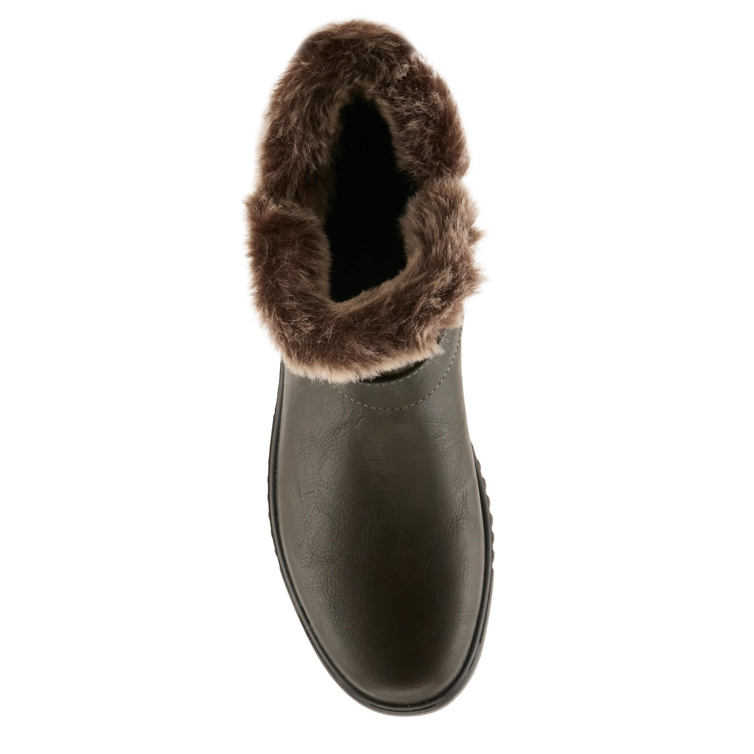 Flexus-WOMENS CAMDRIA BOOT FAUX FUR-OLIVE & 