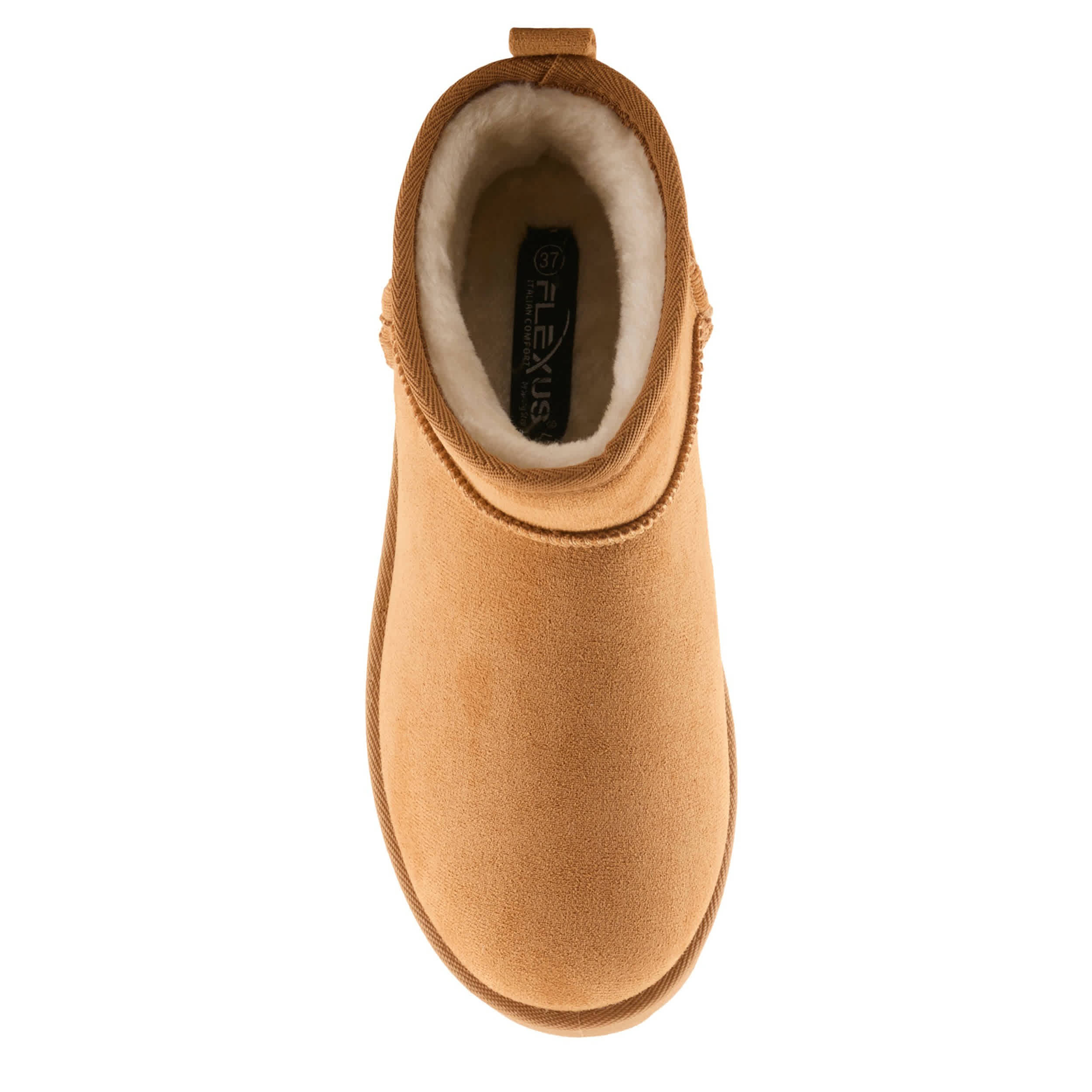 Flexus-WOMENS ALBIERA FAUX FUR BOOT-CAMEL & 