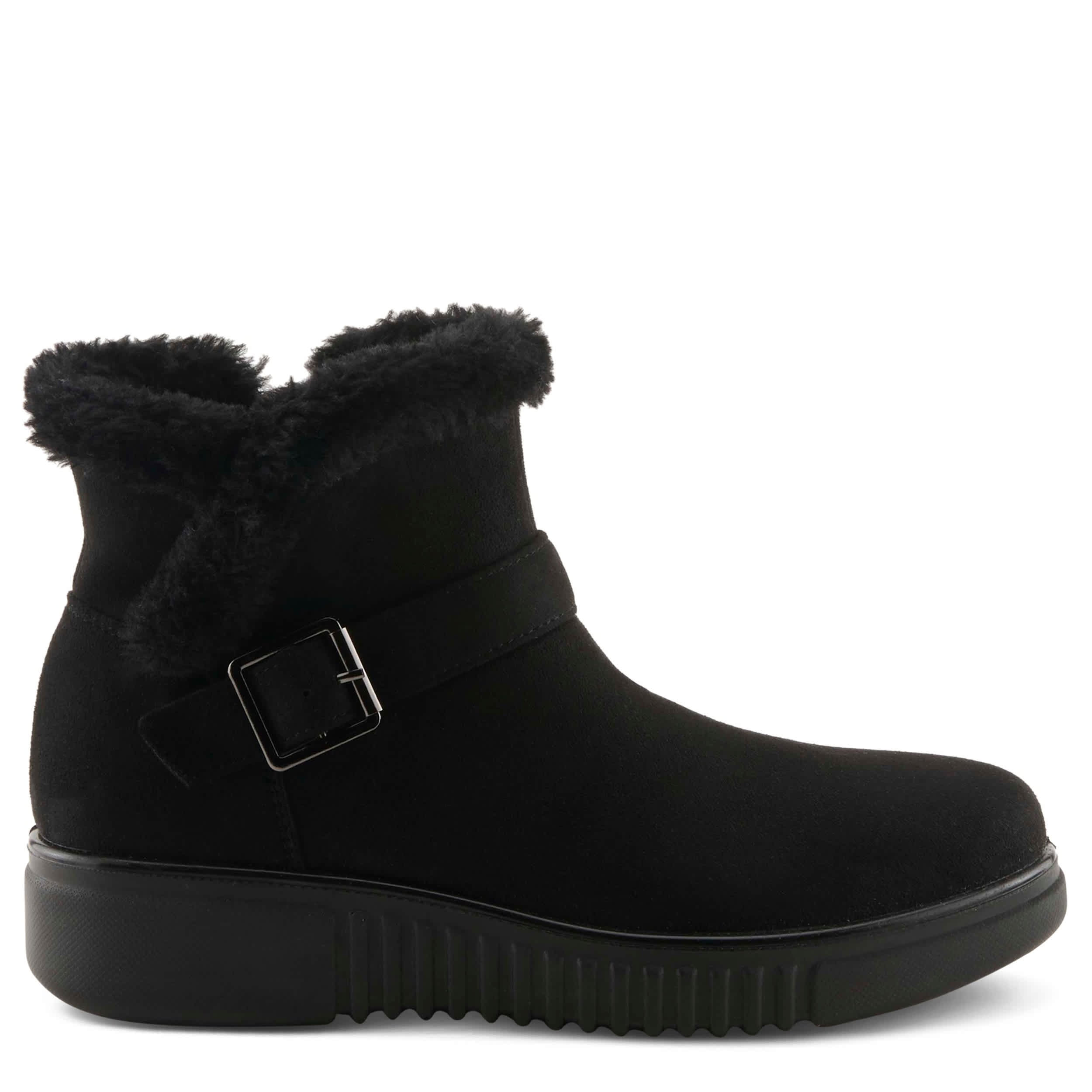 Flexus-WOMENS BADISCO FAUX FUR BOOT-BLACK & 