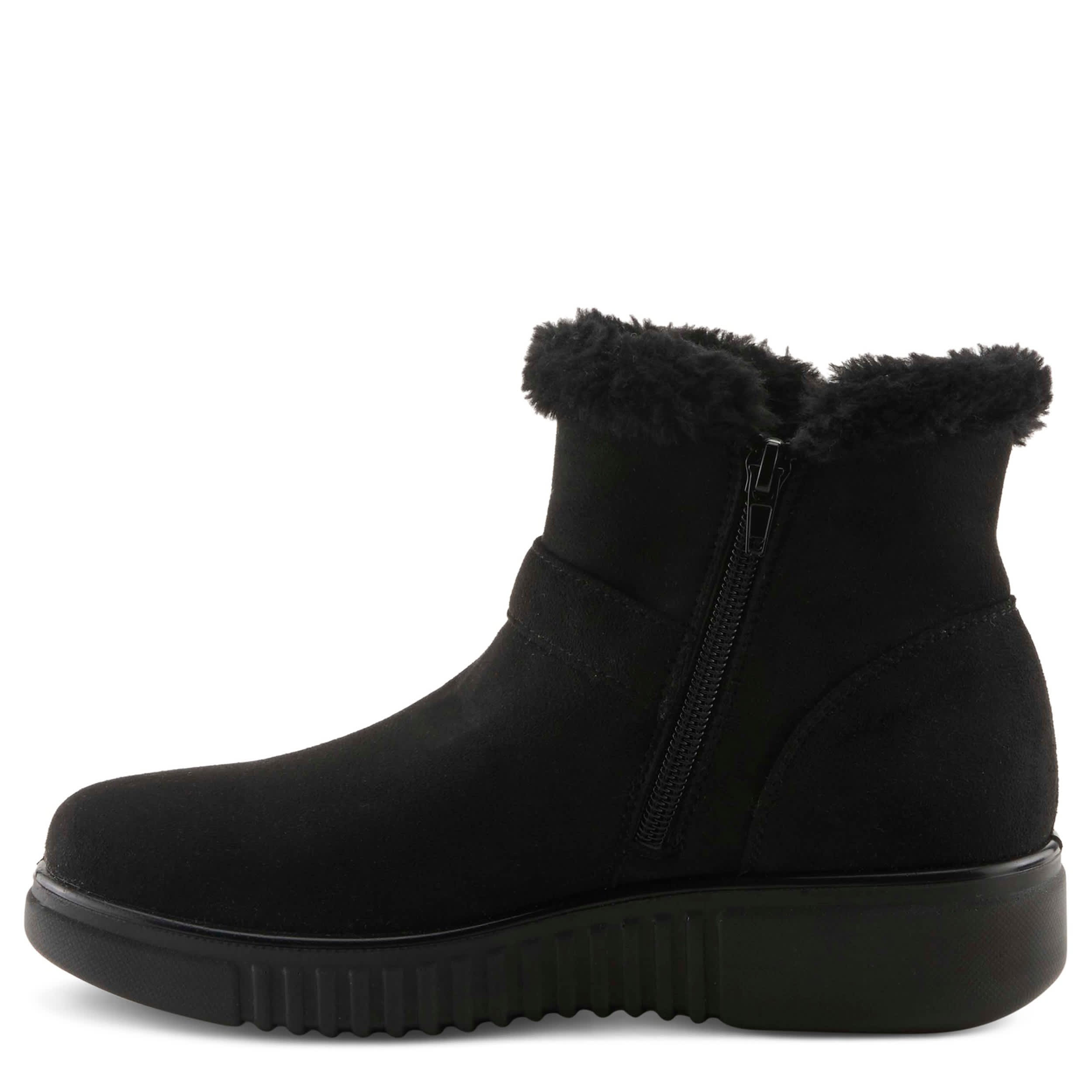 Flexus-WOMENS BADISCO FAUX FUR BOOT-BLACK & 