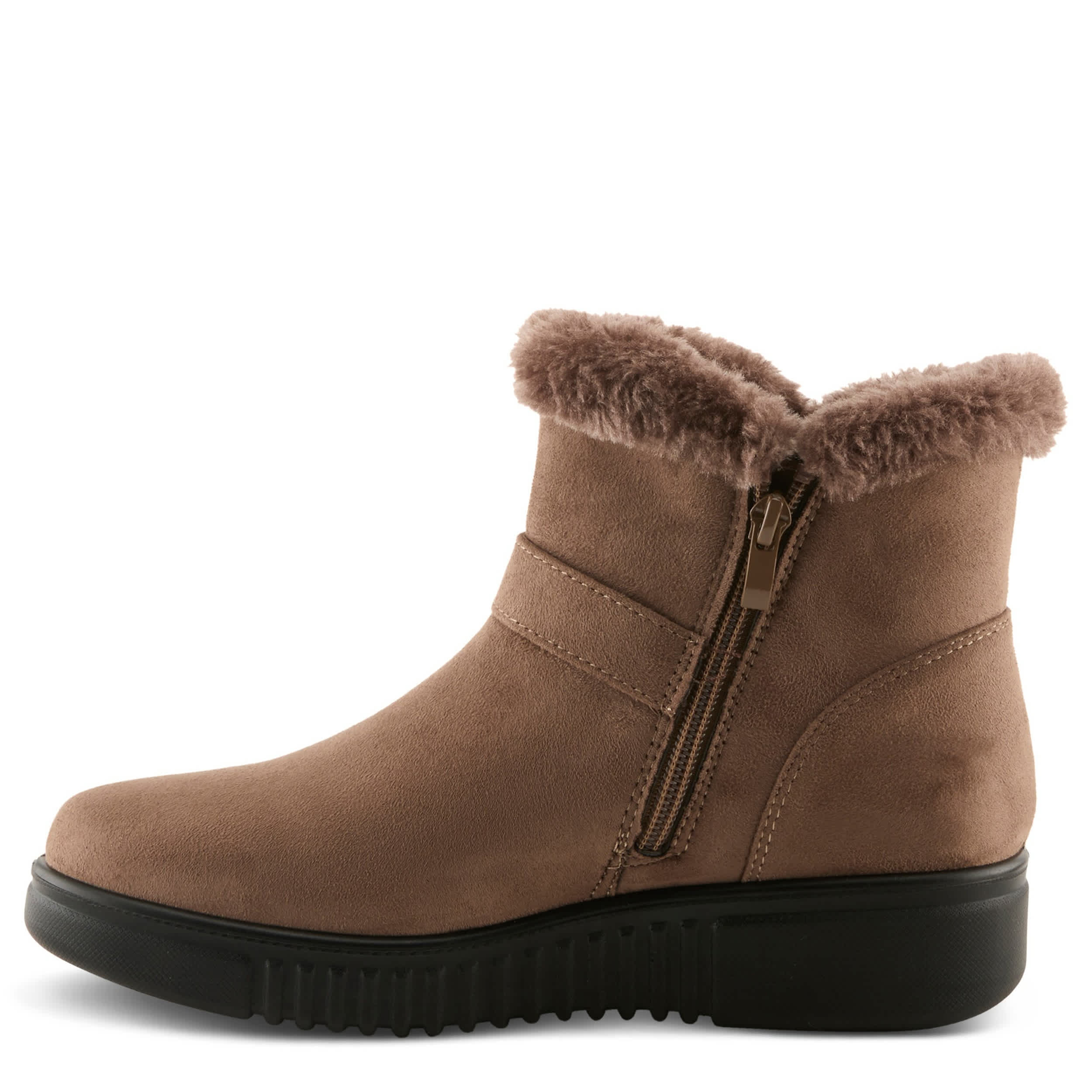 Flexus-WOMENS BADISCO FAUX FUR BOOT-BEIGE & 