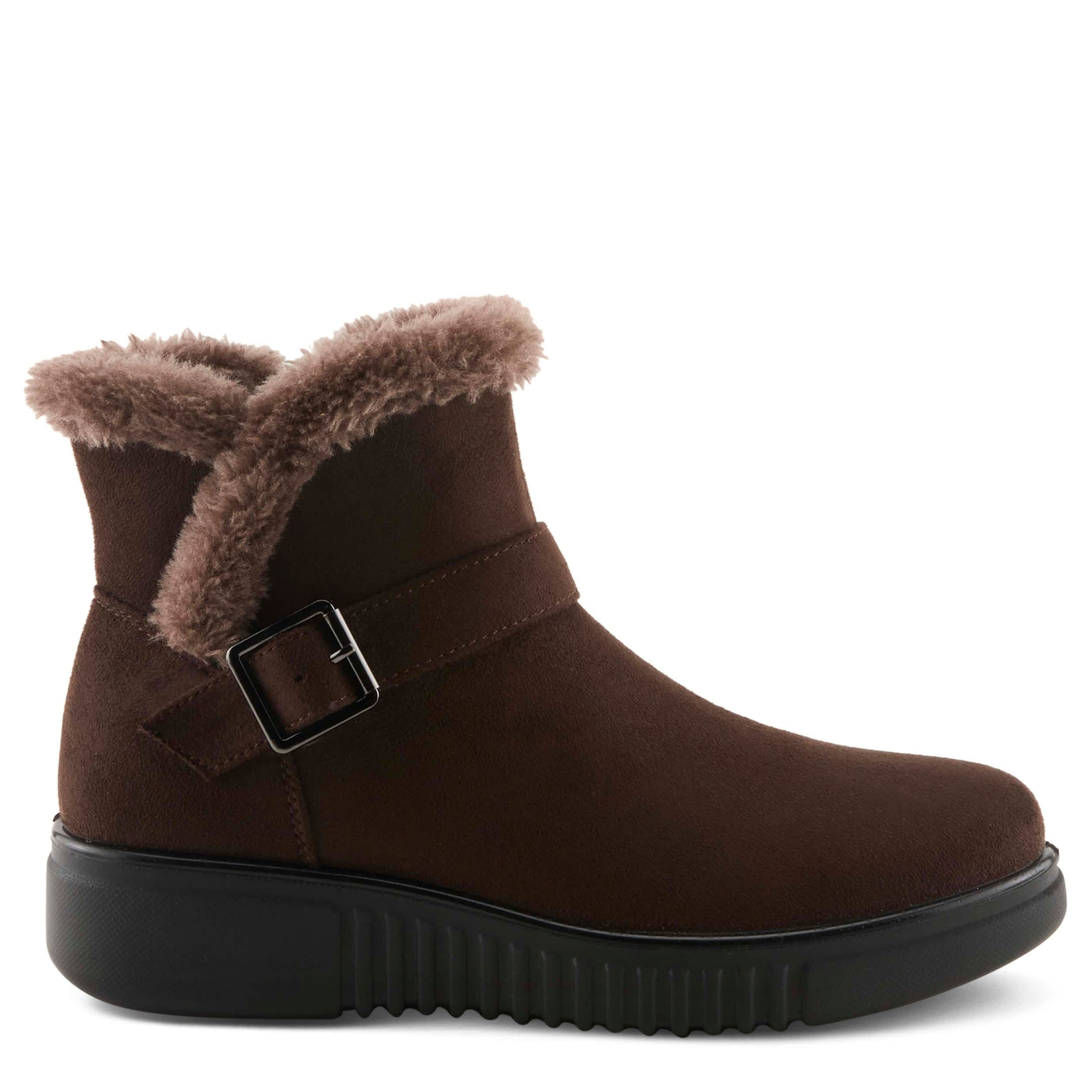 Flexus-WOMENS BADISCO FAUX FUR BOOT-CHOCOLATE & BROWN