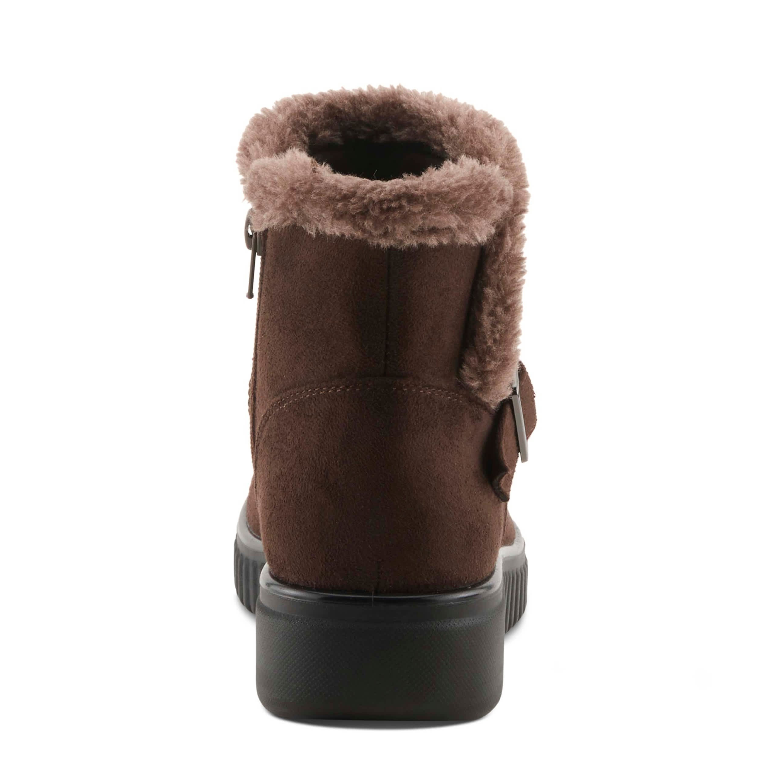 Flexus-WOMENS BADISCO FAUX FUR BOOT-CHOCOLATE & BROWN