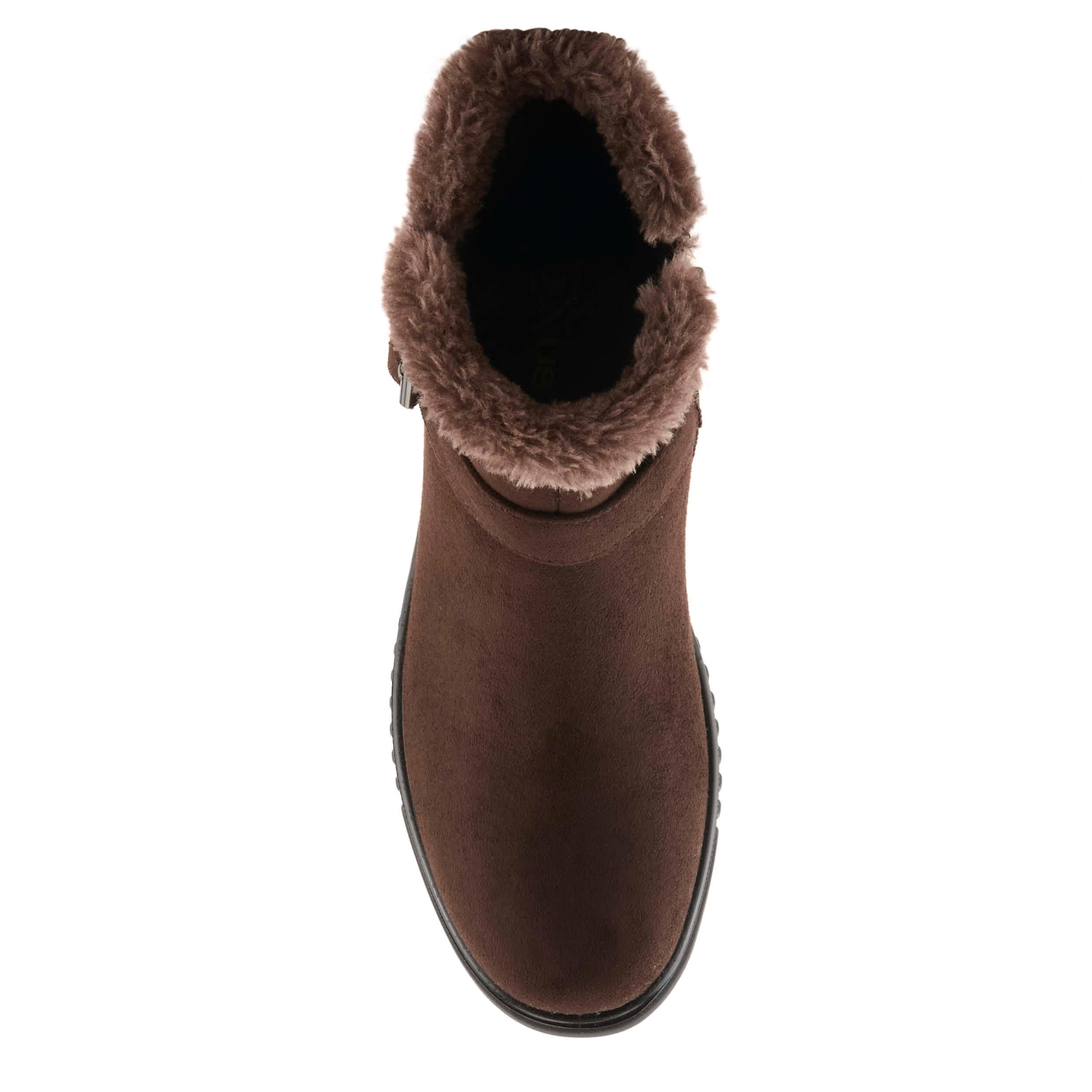 Flexus-WOMENS BADISCO FAUX FUR BOOT-CHOCOLATE & BROWN