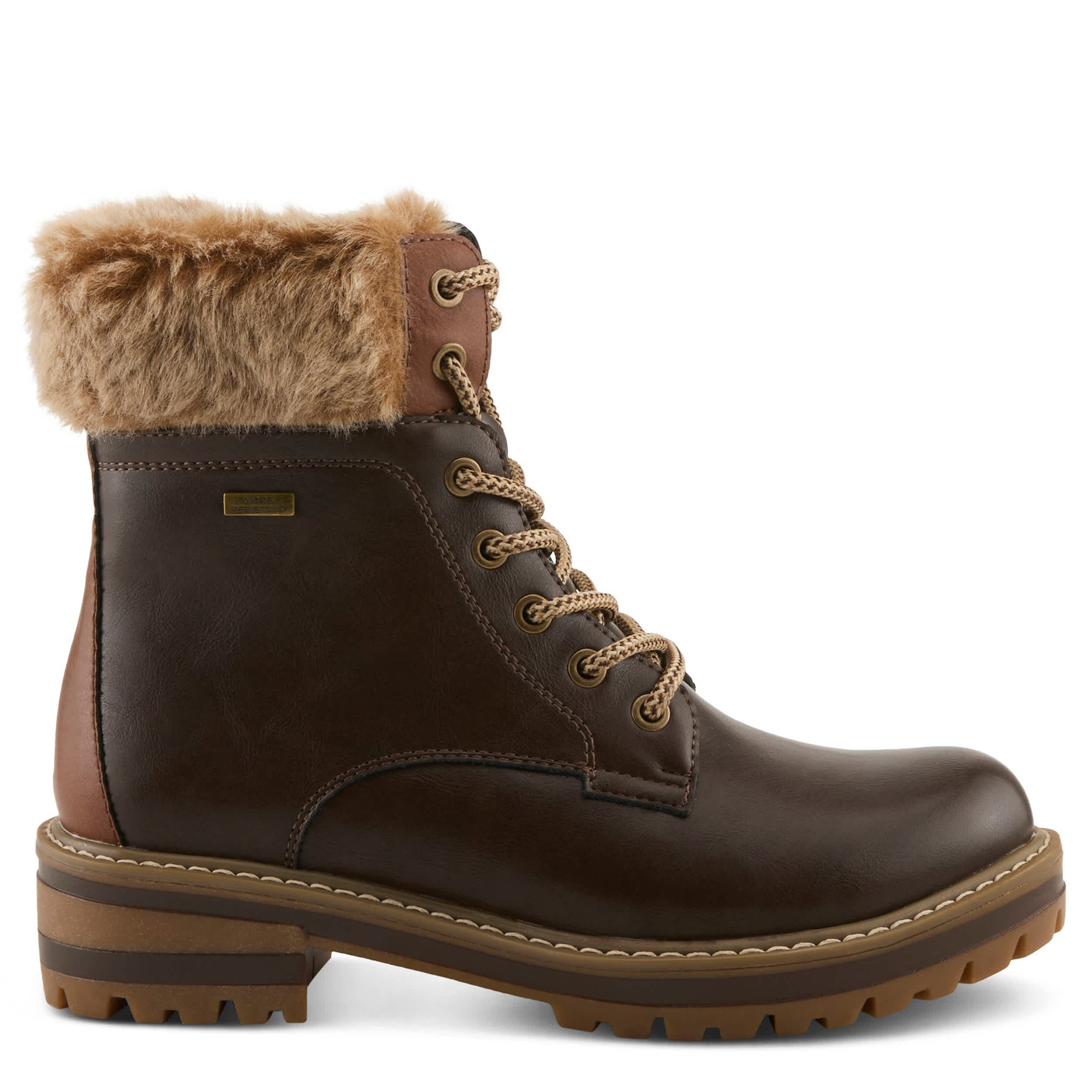 PATRIZIA-WOMENS CANARIO HIKING BOOT-DARK BROWN & MULTICOLOR