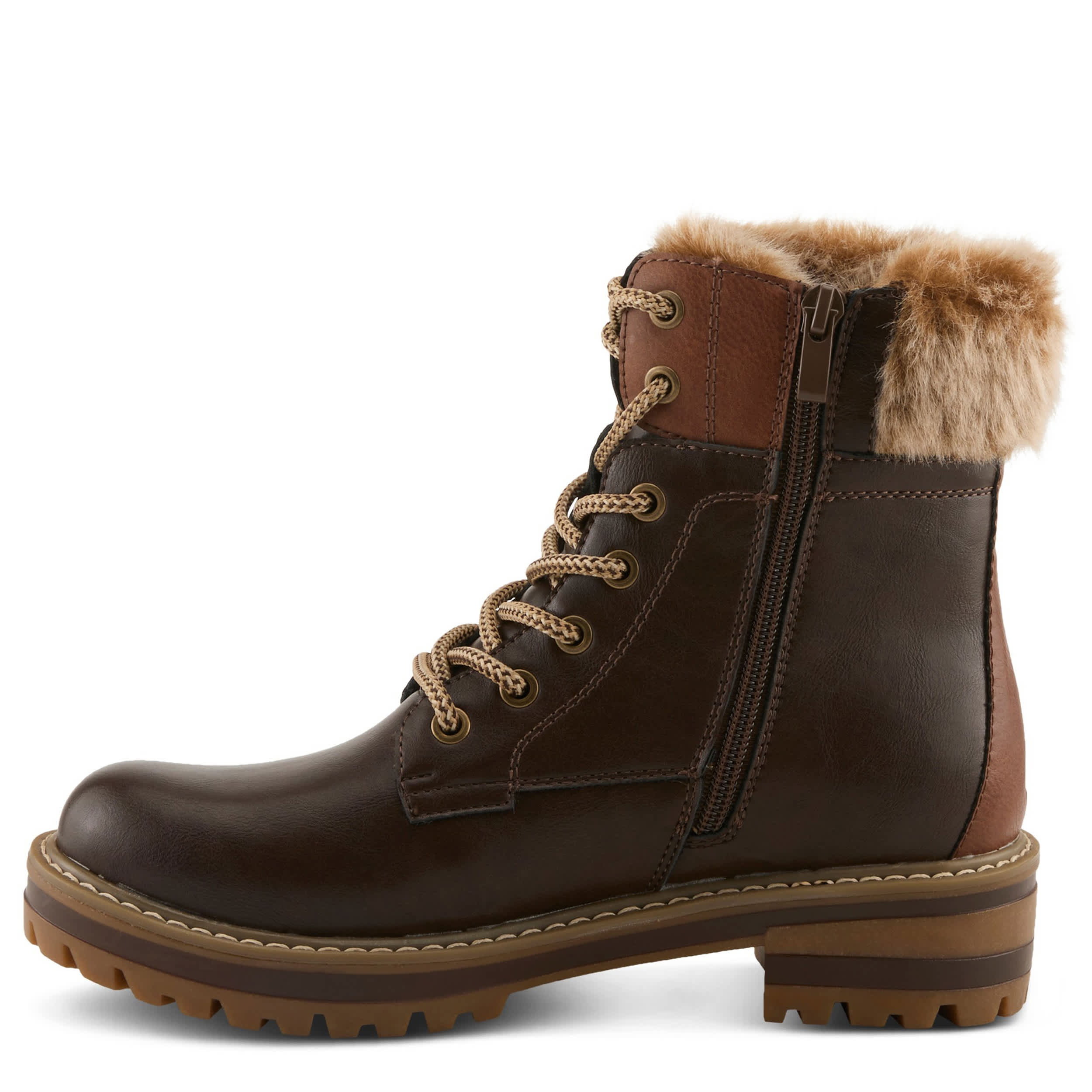 PATRIZIA-WOMENS CANARIO HIKING BOOT-DARK BROWN & MULTICOLOR