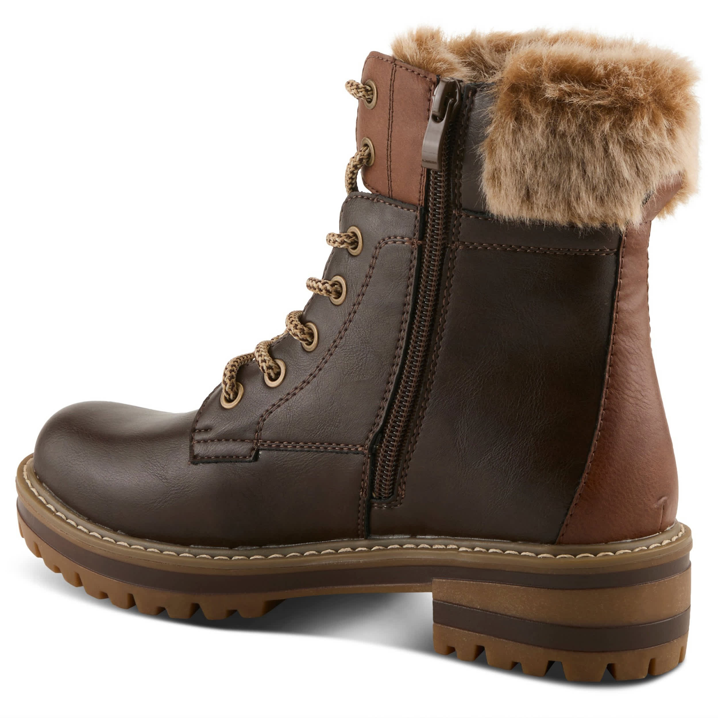 PATRIZIA-WOMENS CANARIO HIKING BOOT-DARK BROWN & MULTICOLOR