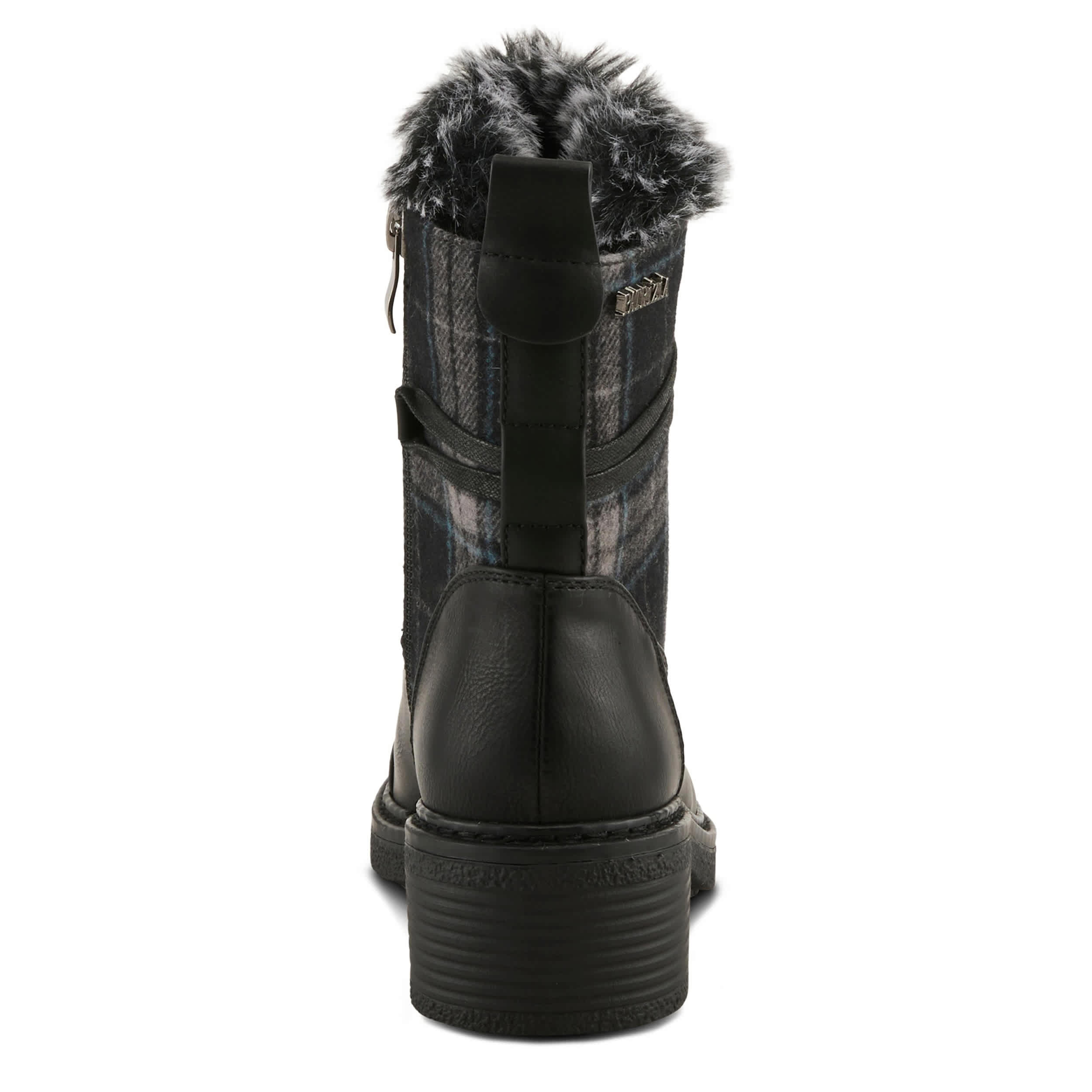 PATRIZIA-WOMENS HILVIA-FLANY BOOTIE-BLACK & PLAID