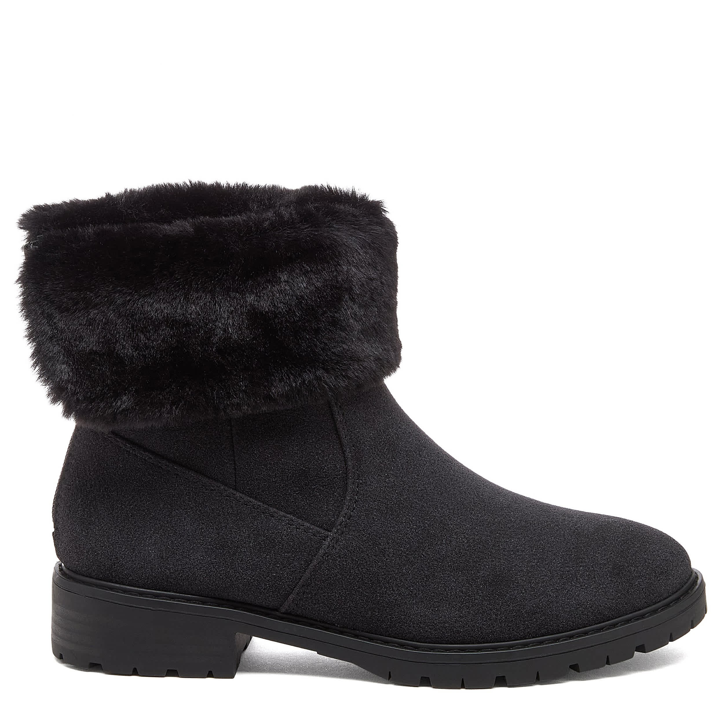 ROCKET DOG-WOMENS NICHE FAUX FUR BOOT-BLACK & 