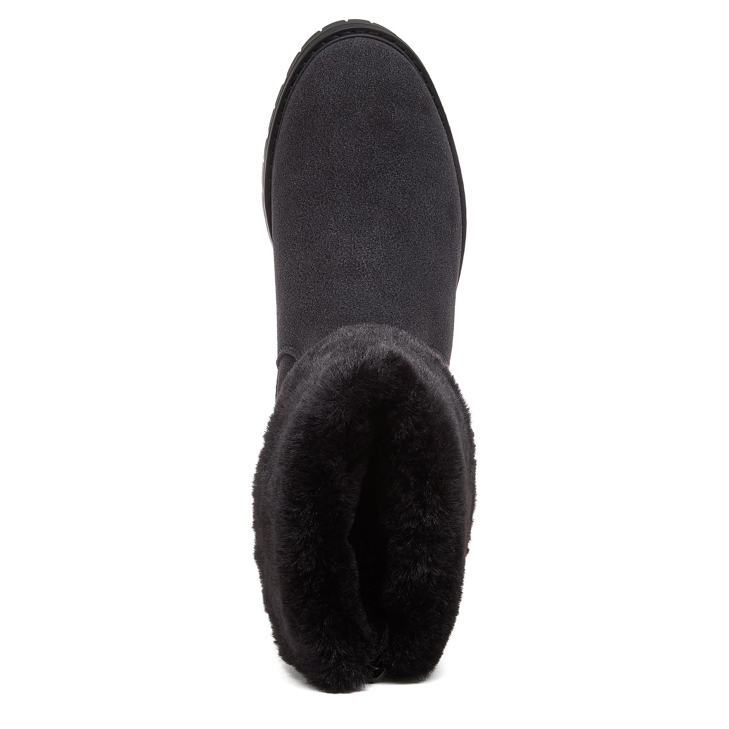ROCKET DOG-WOMENS NICHE FAUX FUR BOOT-BLACK & 