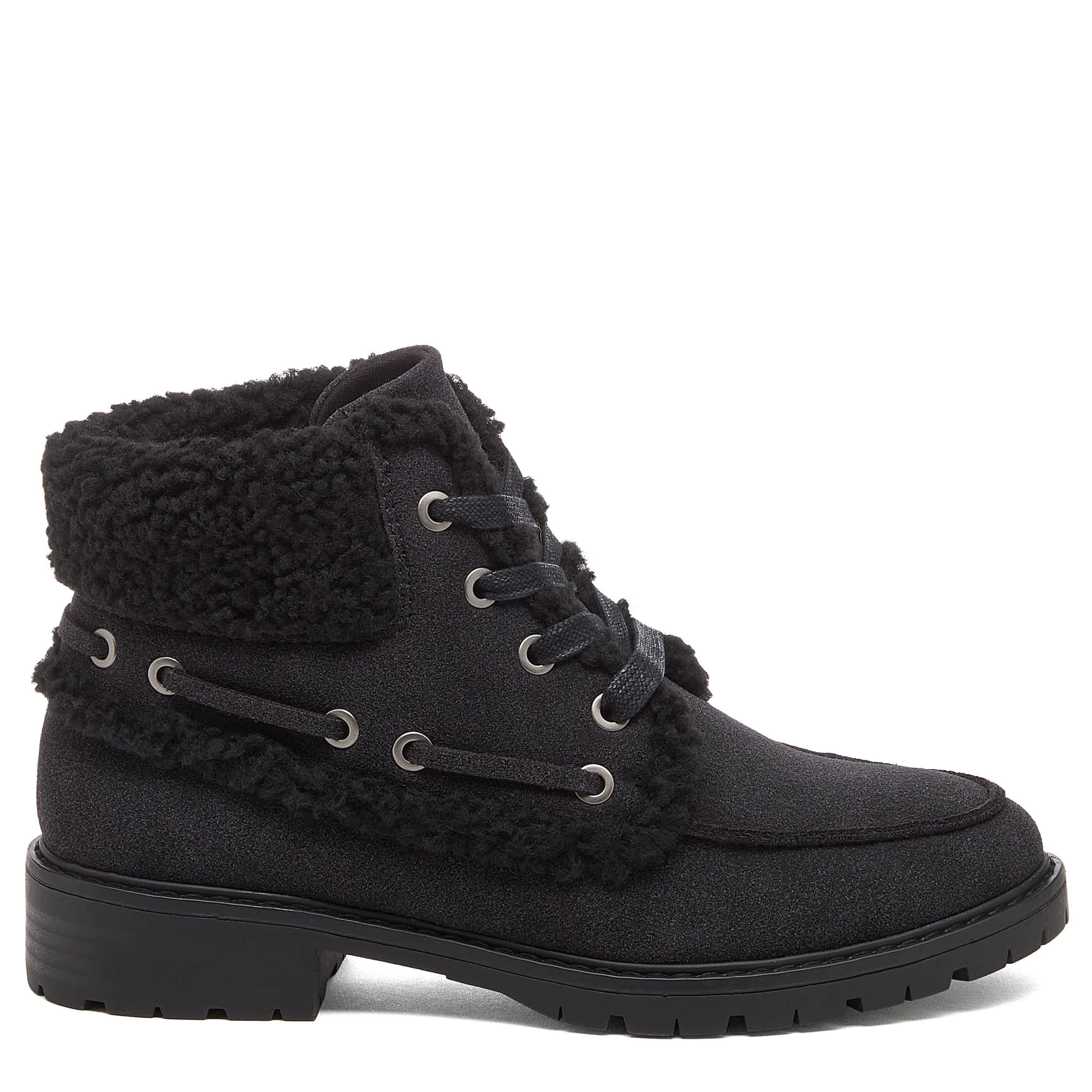 ROCKET DOG-WOMENS NIXIE LAVE UP FAUX FUR BOOT-BLACK & 
