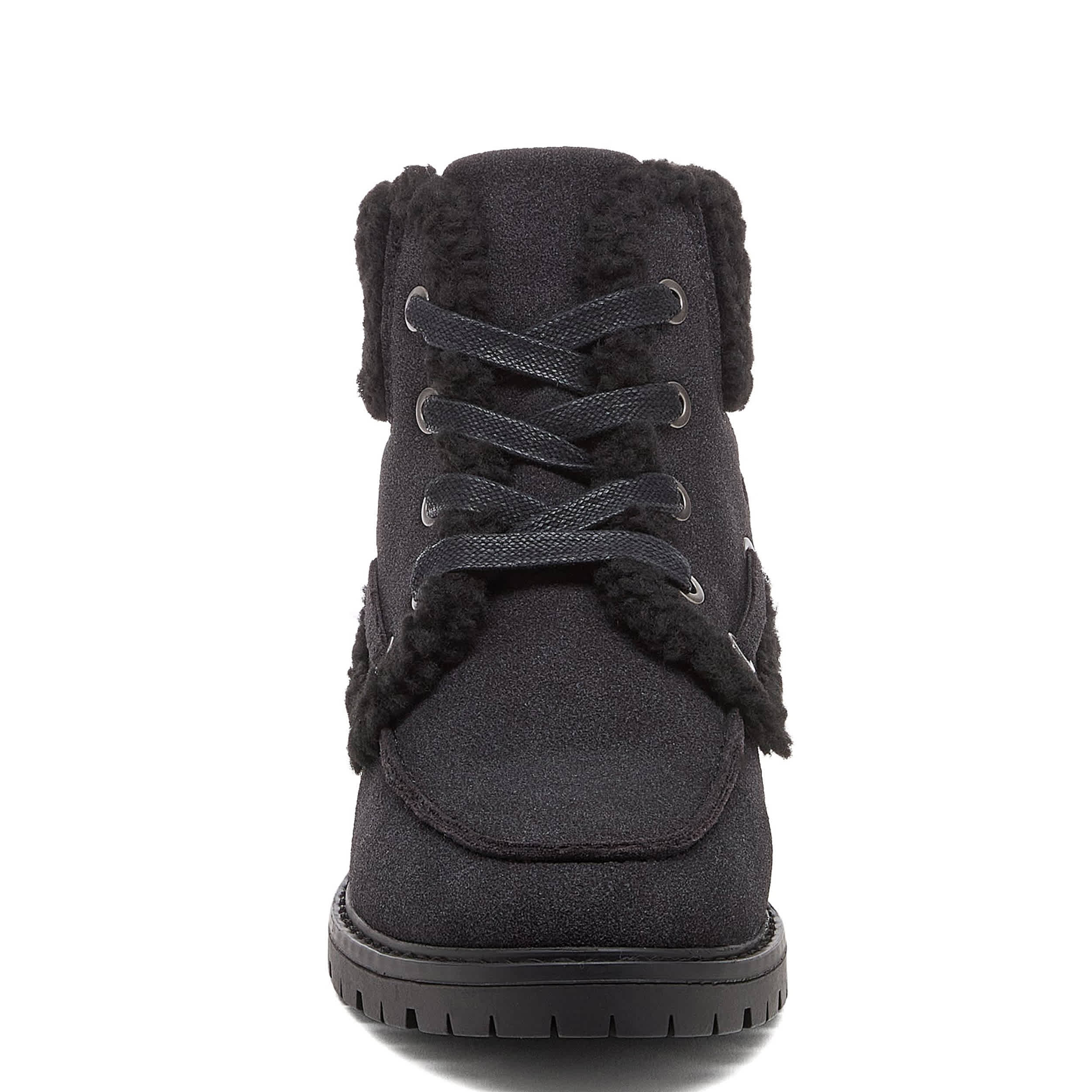 ROCKET DOG-WOMENS NIXIE LAVE UP FAUX FUR BOOT-BLACK & 