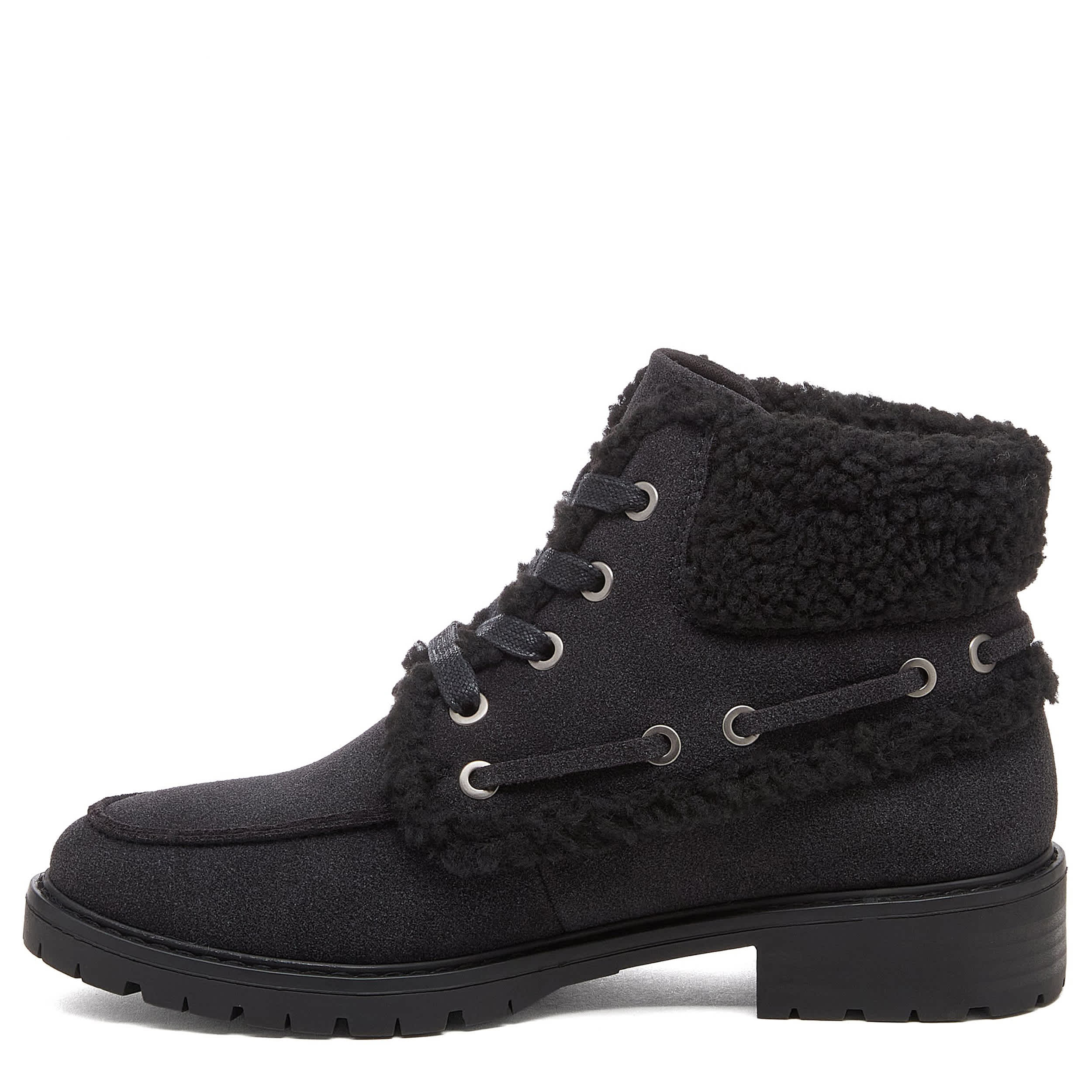 ROCKET DOG-WOMENS NIXIE LAVE UP FAUX FUR BOOT-BLACK & 