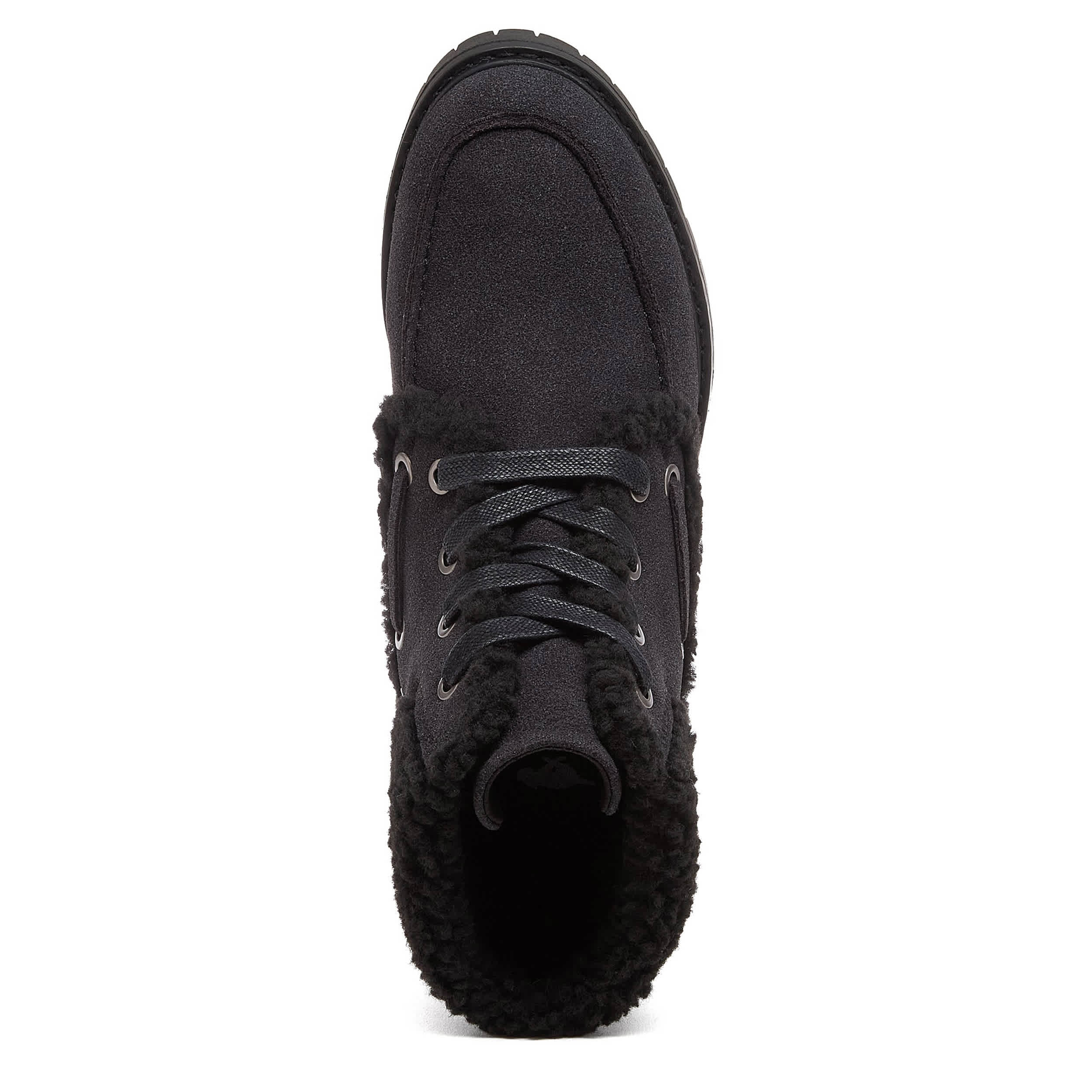 ROCKET DOG-WOMENS NIXIE LAVE UP FAUX FUR BOOT-BLACK & 