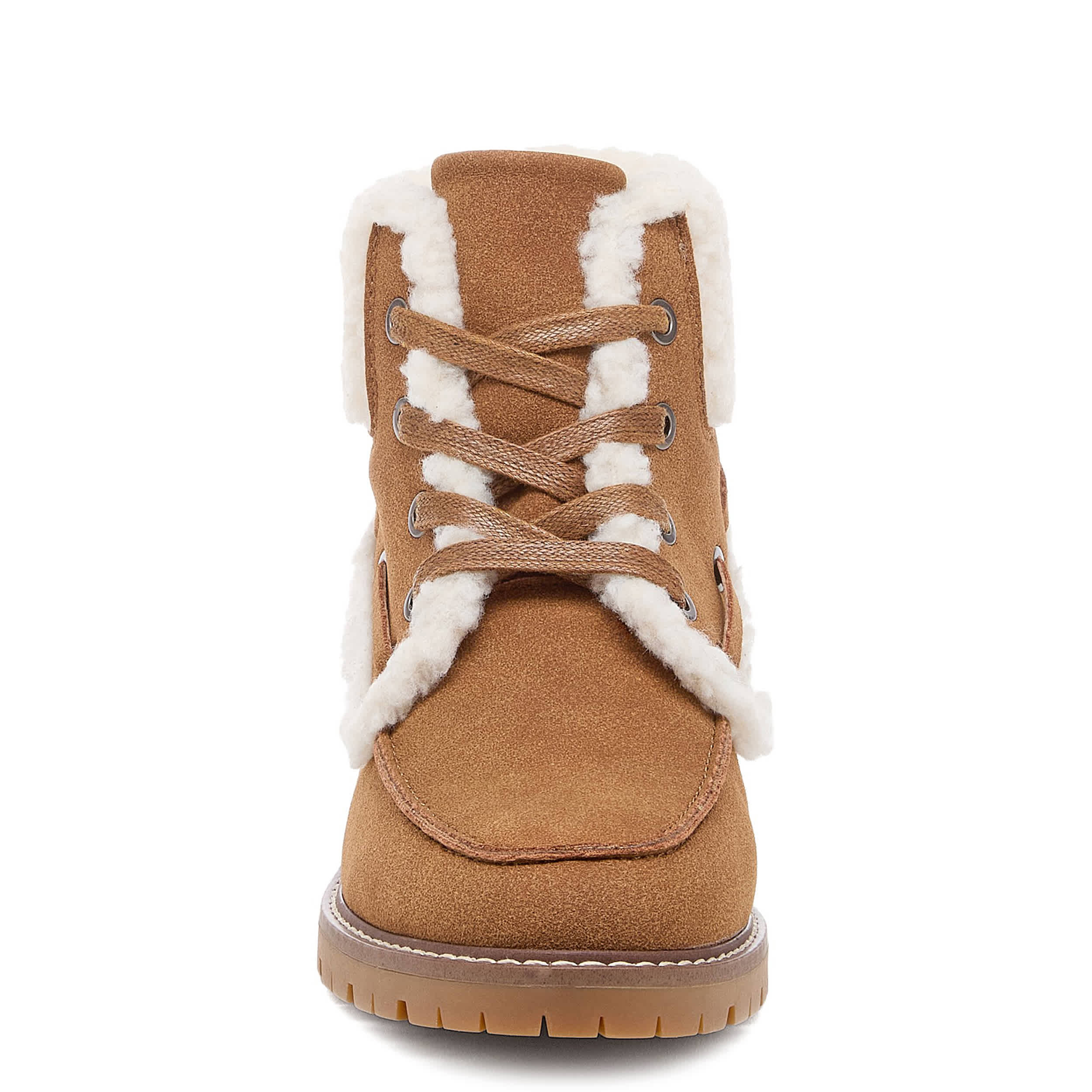ROCKET DOG-WOMENS NIXIE LAVE UP FAUX FUR BOOT-COGNAC & 