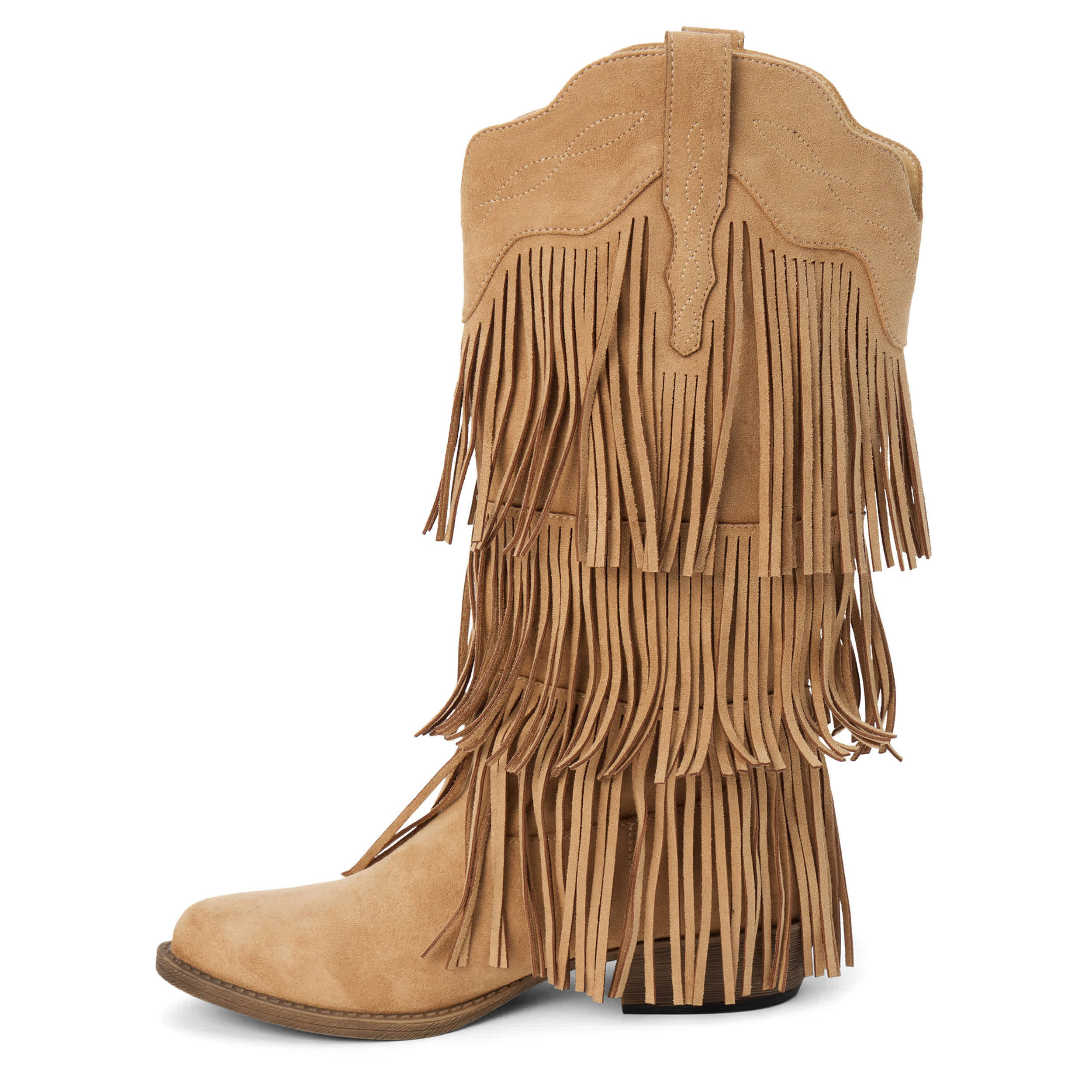 COCONUTS-WOMENS SALOON WESTERN BOOT-NATURAL & 