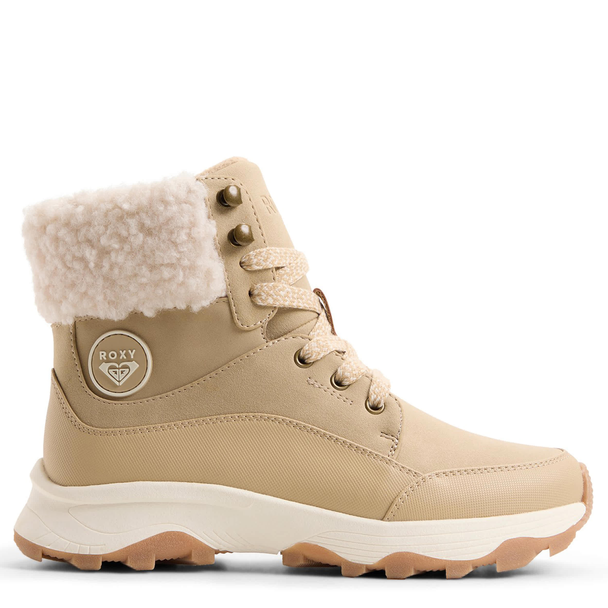 ROXY-WOMENS SKI SLOPE ANKLE BOOT-SAND & 