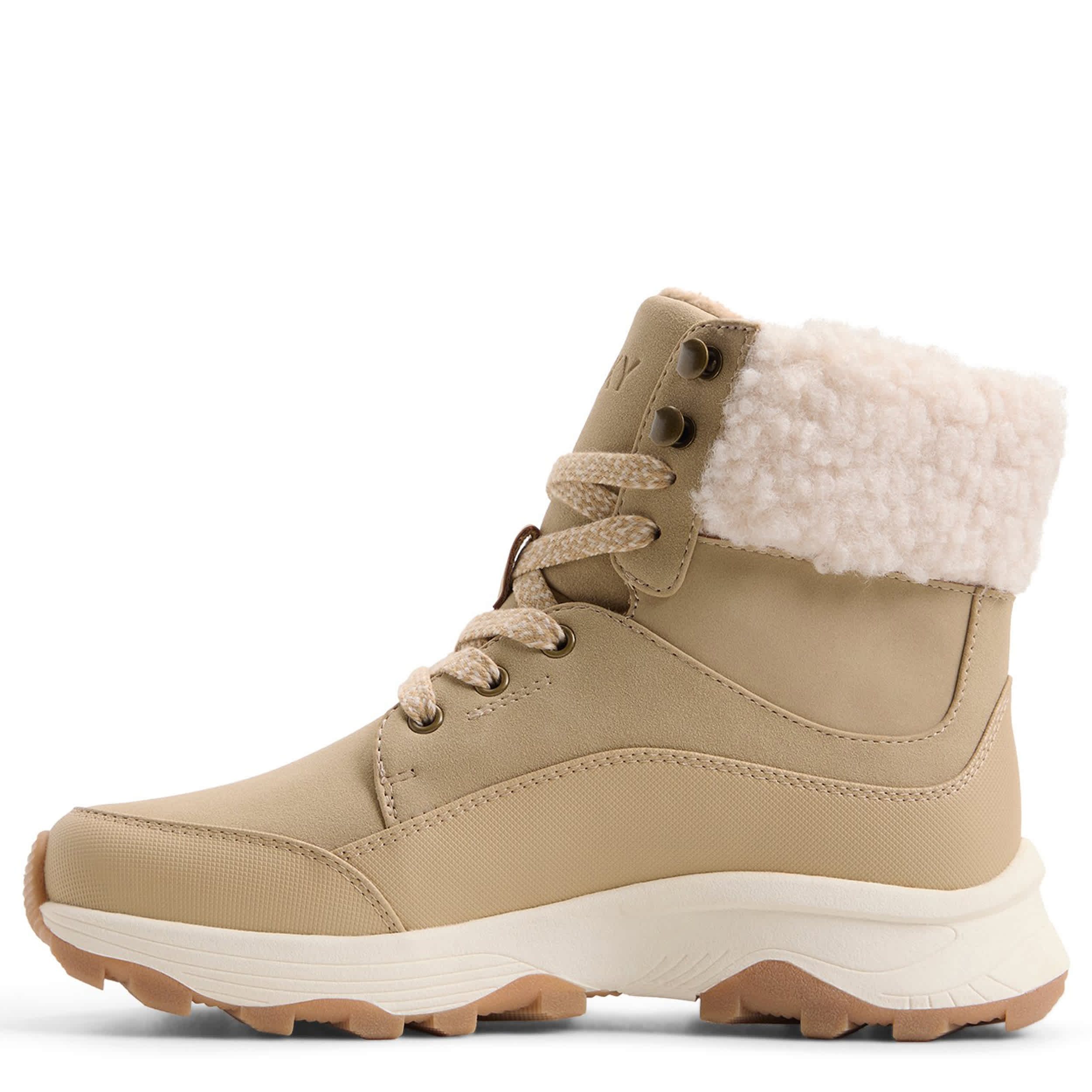 ROXY-WOMENS SKI SLOPE ANKLE BOOT-SAND & 