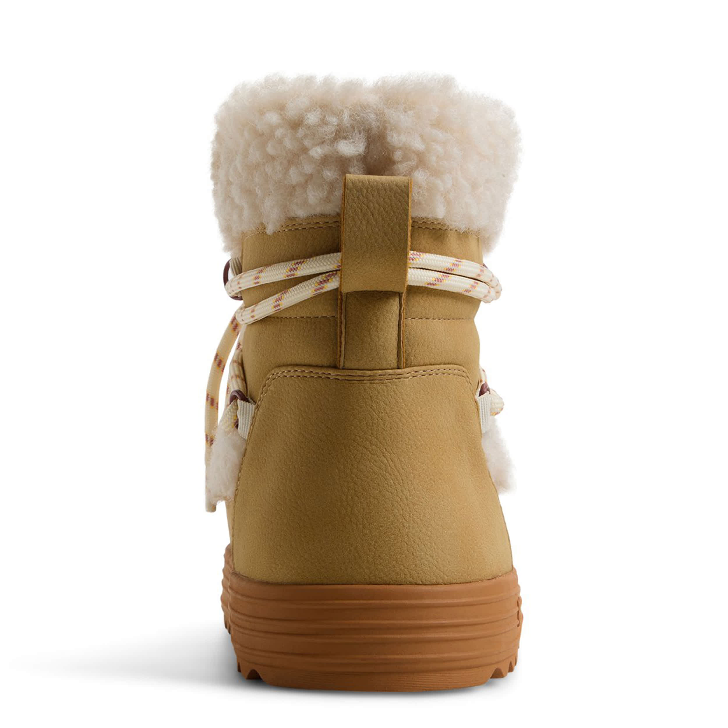 ROXY-WOMENS HOT COCOA FAUX FUR ANKLE BOOT-TAN & 