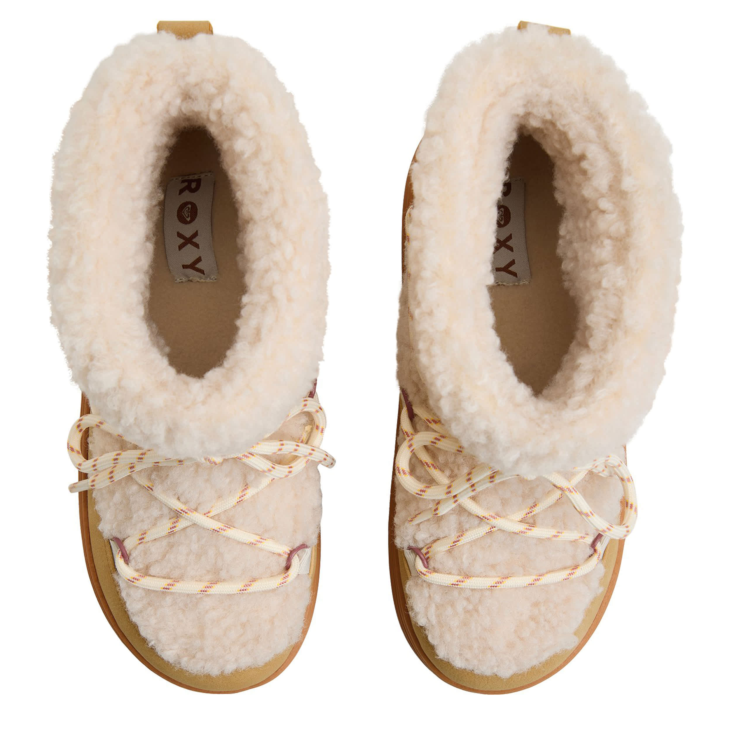 ROXY-WOMENS HOT COCOA FAUX FUR ANKLE BOOT-TAN & 