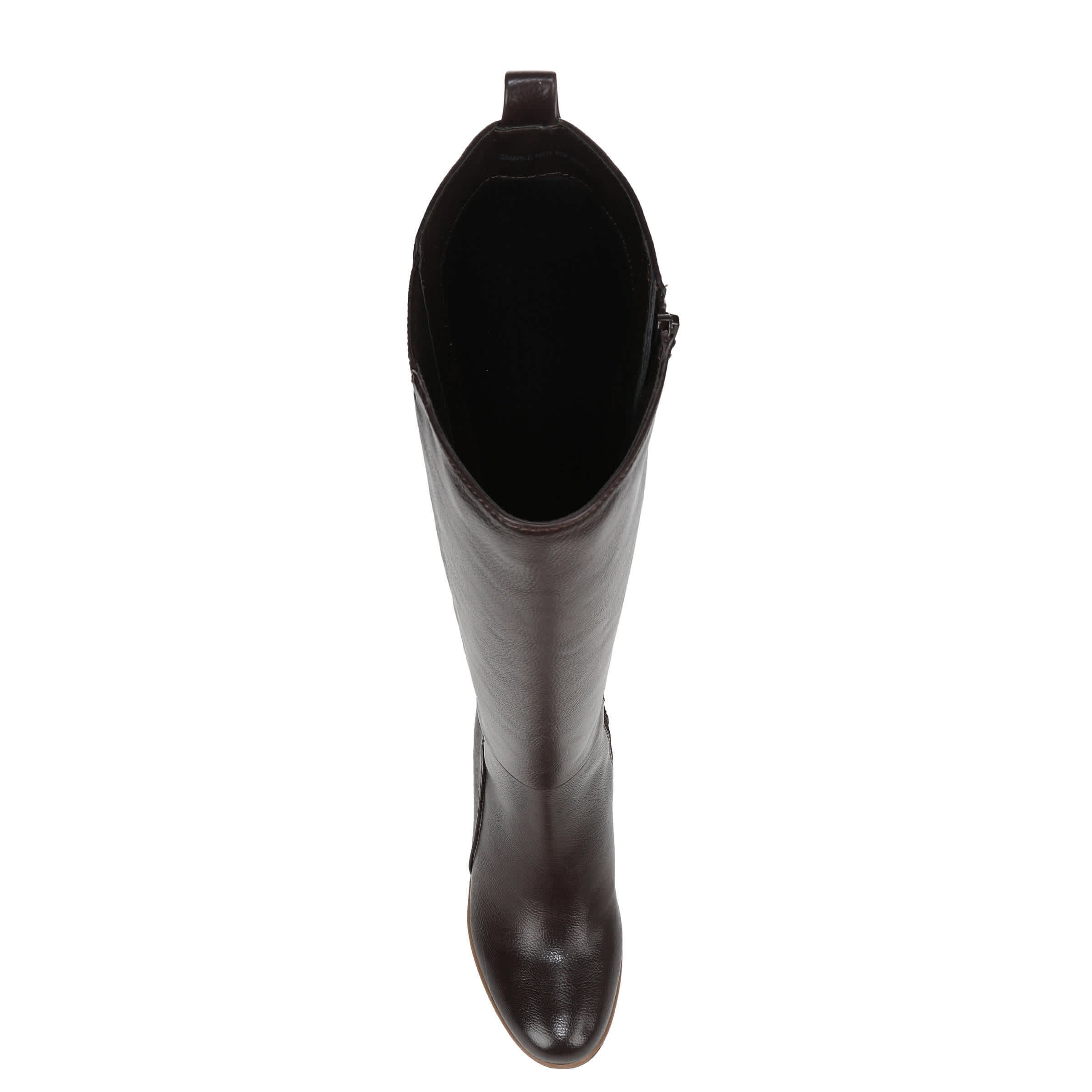 NATURAL SOUL BY NATURALIZER-WOMENS ADRIAN WEDGE BOOT-DARK BROWN & 