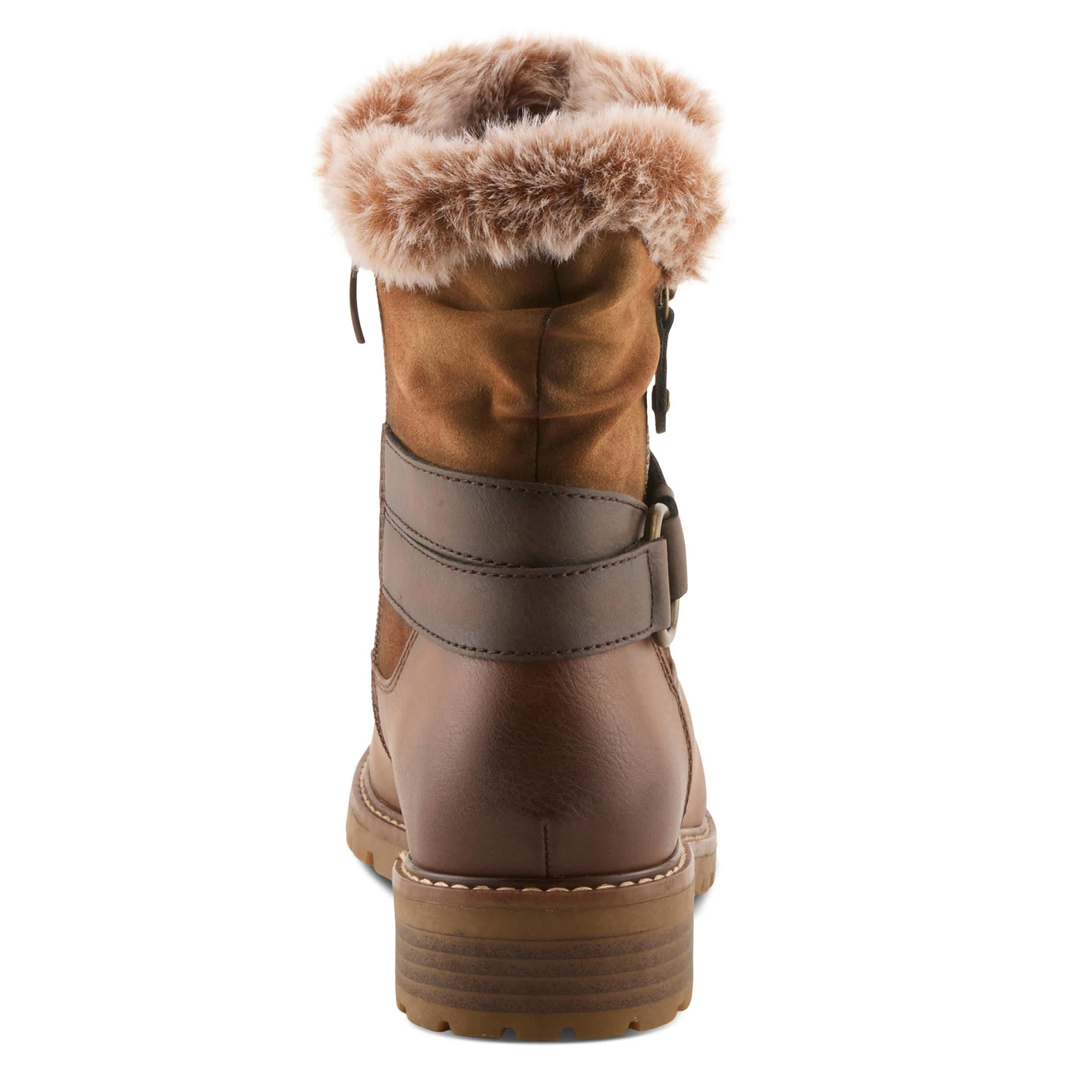 PATRIZIA-WOMENS VALEA FAUX FUR BOOTIE-BROWN & 