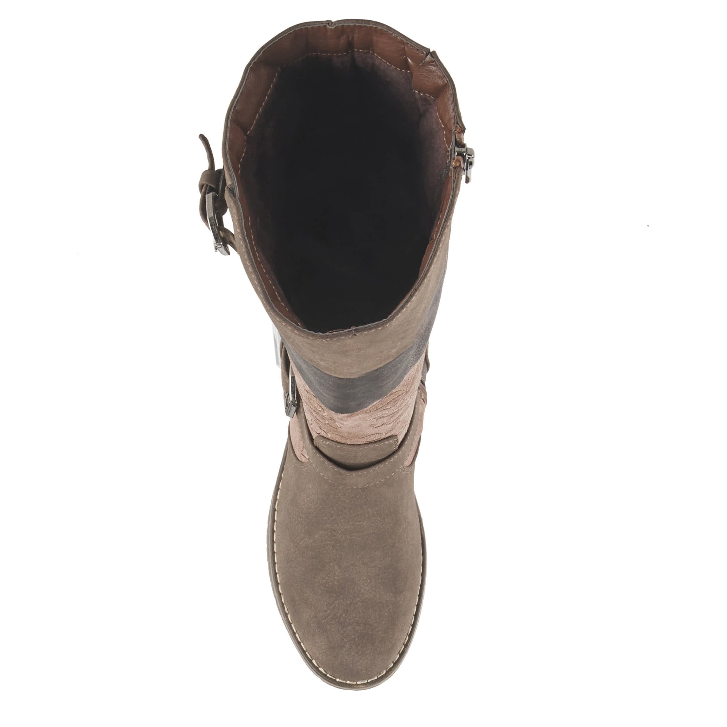 PATRIZIA-WOMENS COLLAGE TALL BOOT-BROWN & MULTICOLOR