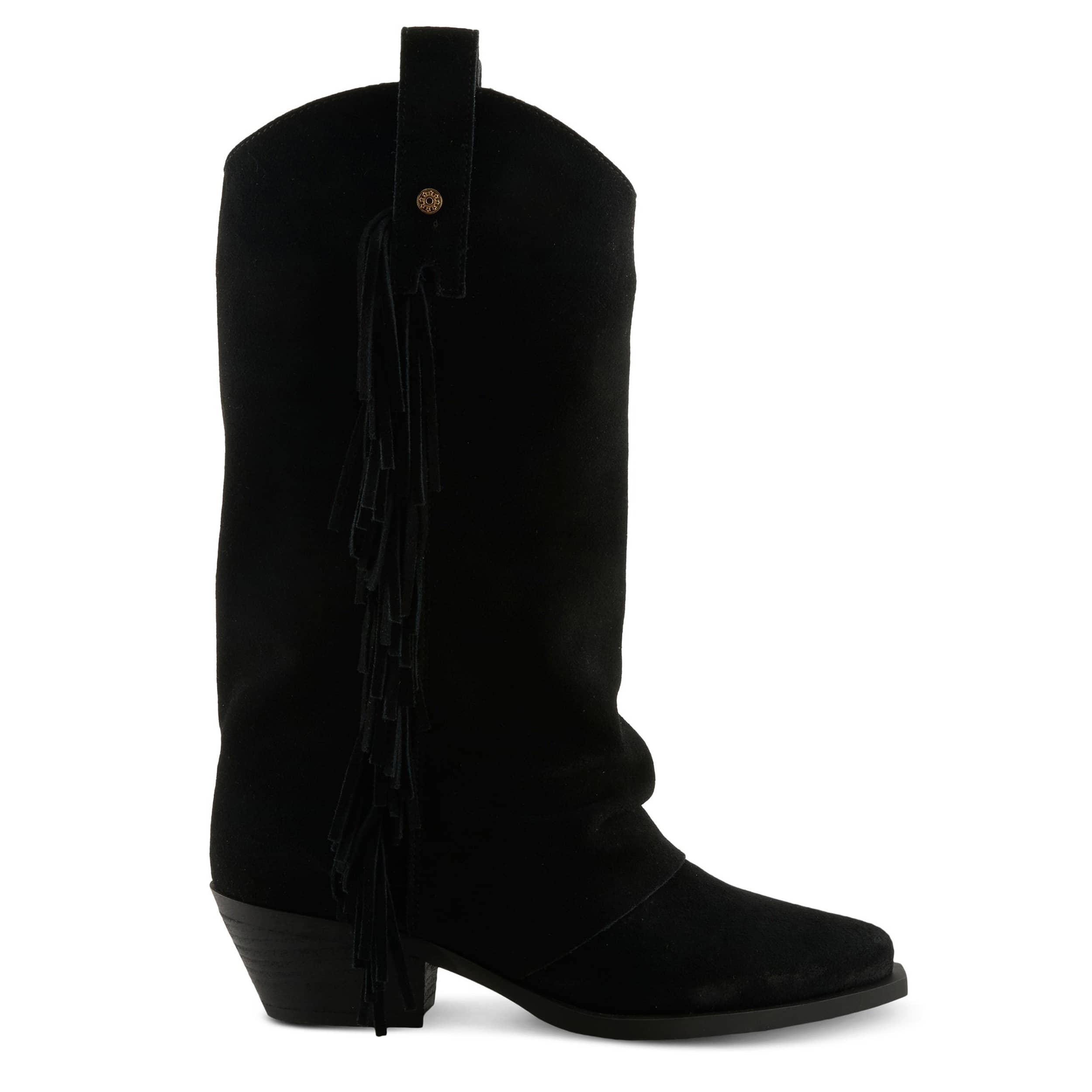 PATRIZIA-WOMENS FRINGEGAL WESTERN BOOT-BLACK & 
