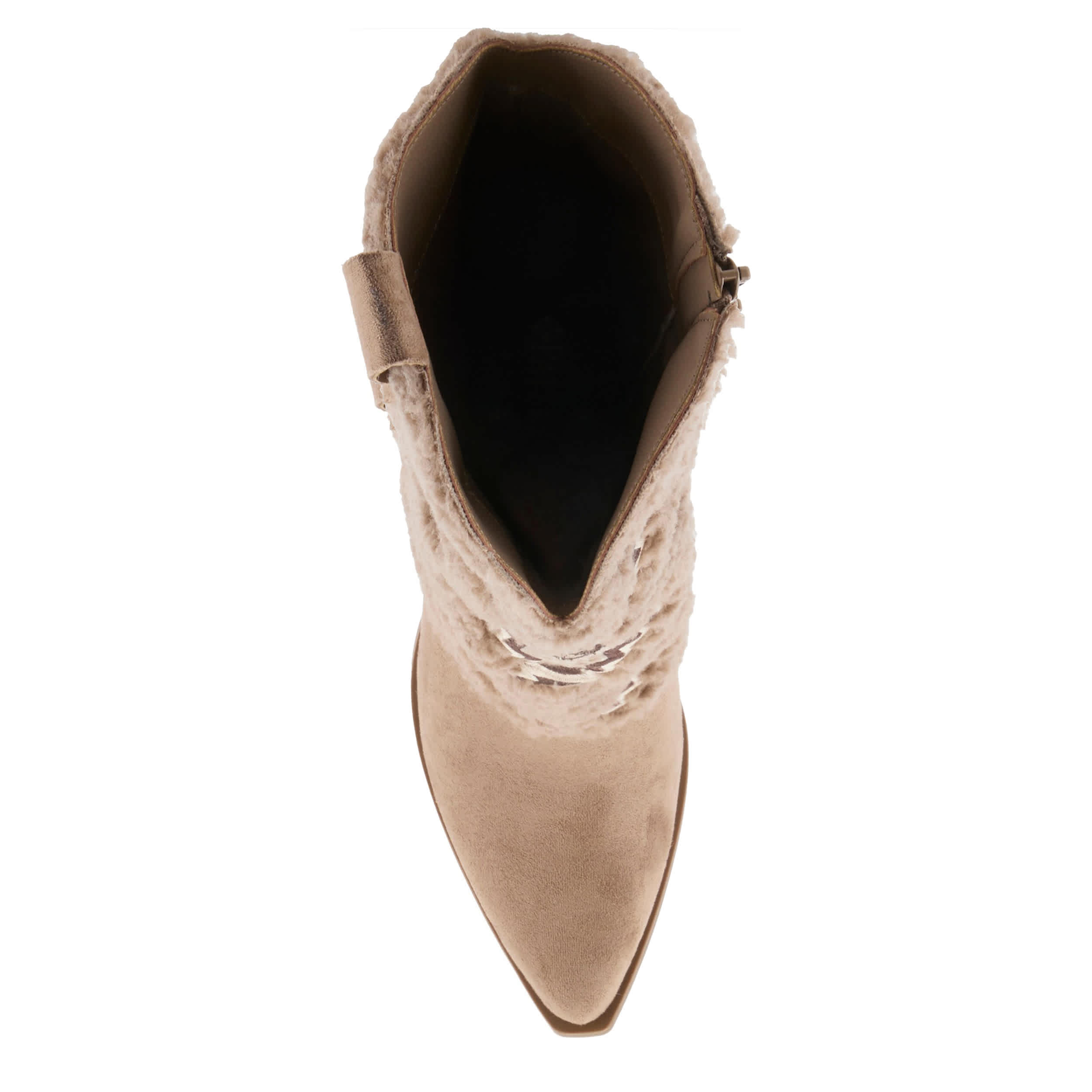 PATRIZIA-WOMENS WESTEE WESTERN FAUX FUR BOOT-BEIGE & 