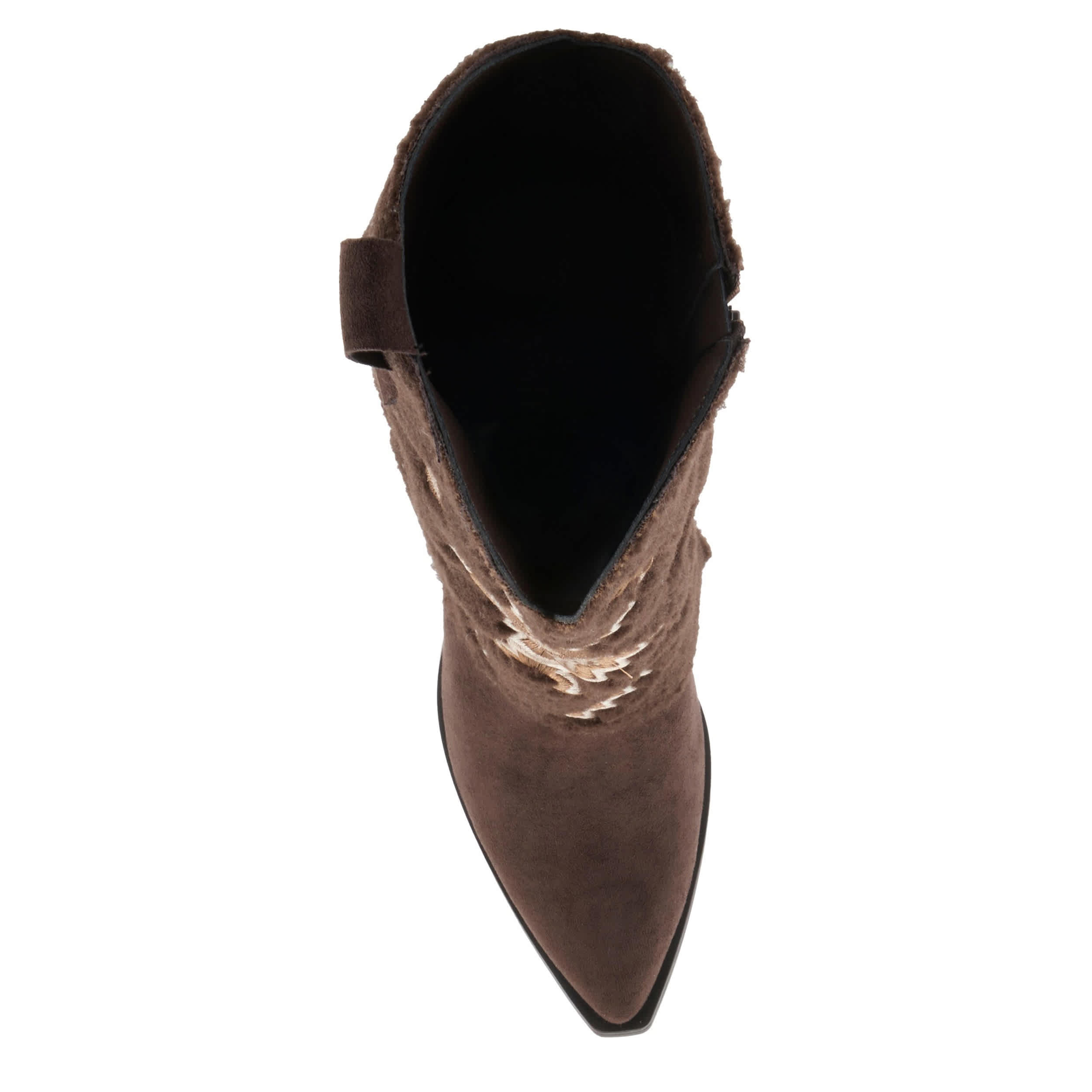 PATRIZIA-WOMENS WESTEE WESTERN FAUX FUR BOOT-DARK BROWN & 