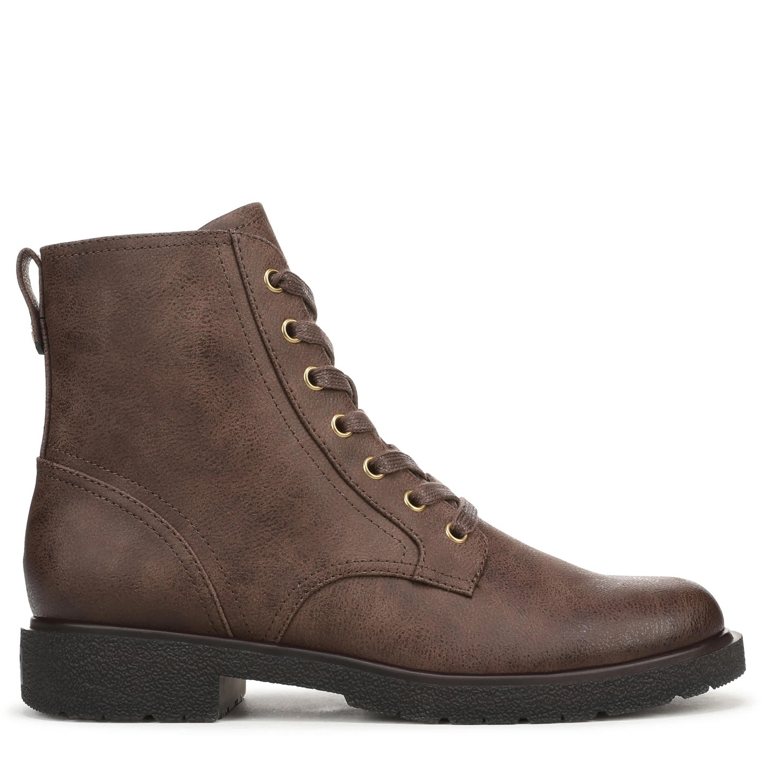 DR. SCHOLL'S-WOMENS AVIATION LACE BOOT-DARK BROWN & 