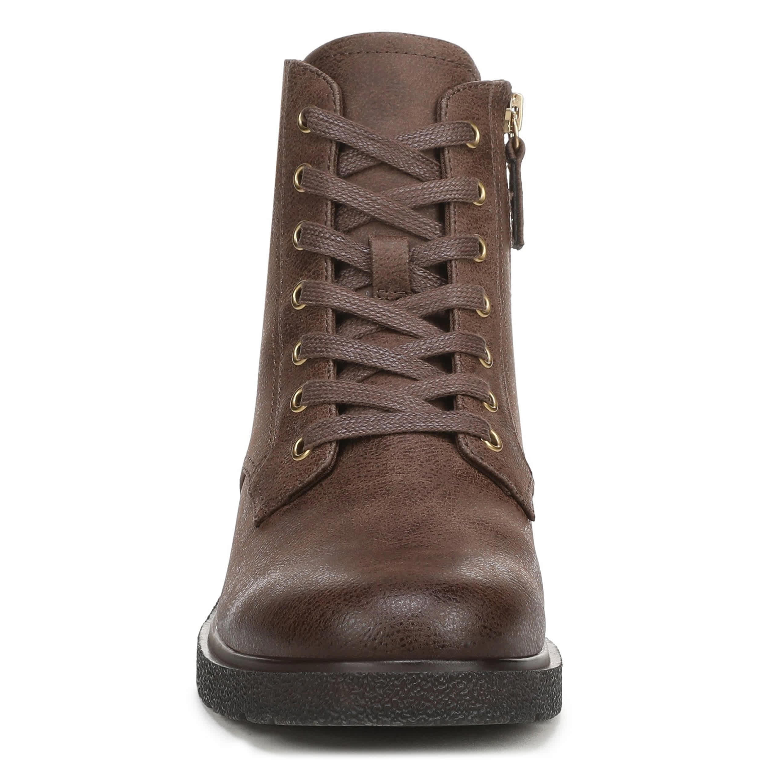 DR. SCHOLL'S-WOMENS AVIATION LACE BOOT-DARK BROWN & 