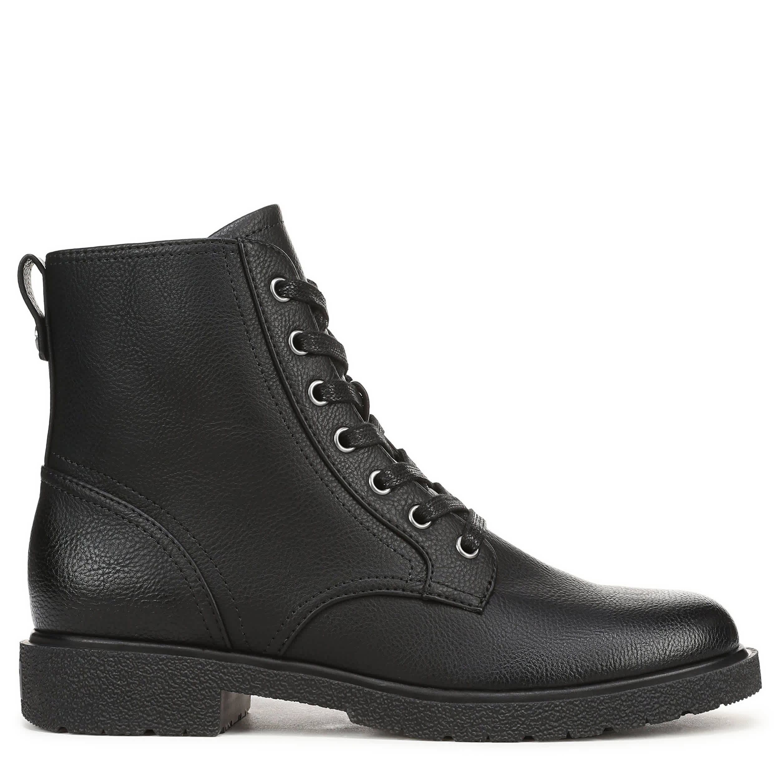 DR. SCHOLL'S-WOMENS AVIATION LACE BOOT-BLACK & 