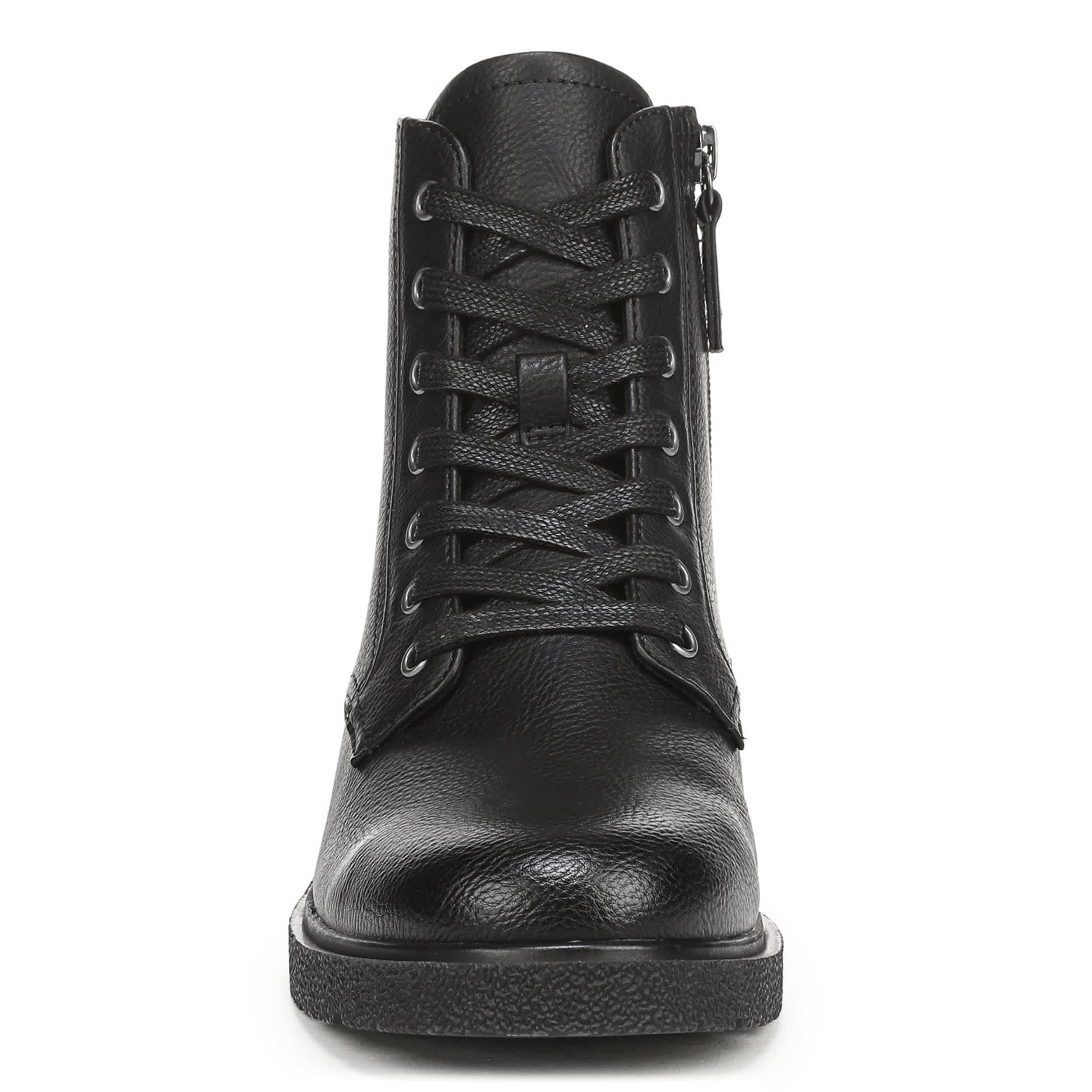 DR. SCHOLL'S-WOMENS AVIATION LACE BOOT-BLACK & 