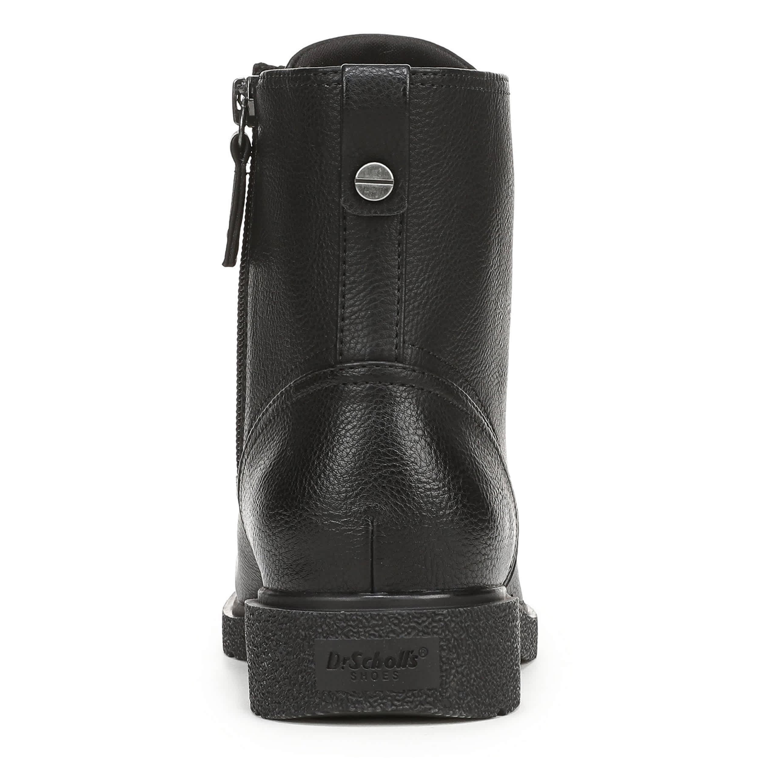 DR. SCHOLL'S-WOMENS AVIATION LACE BOOT-BLACK & 