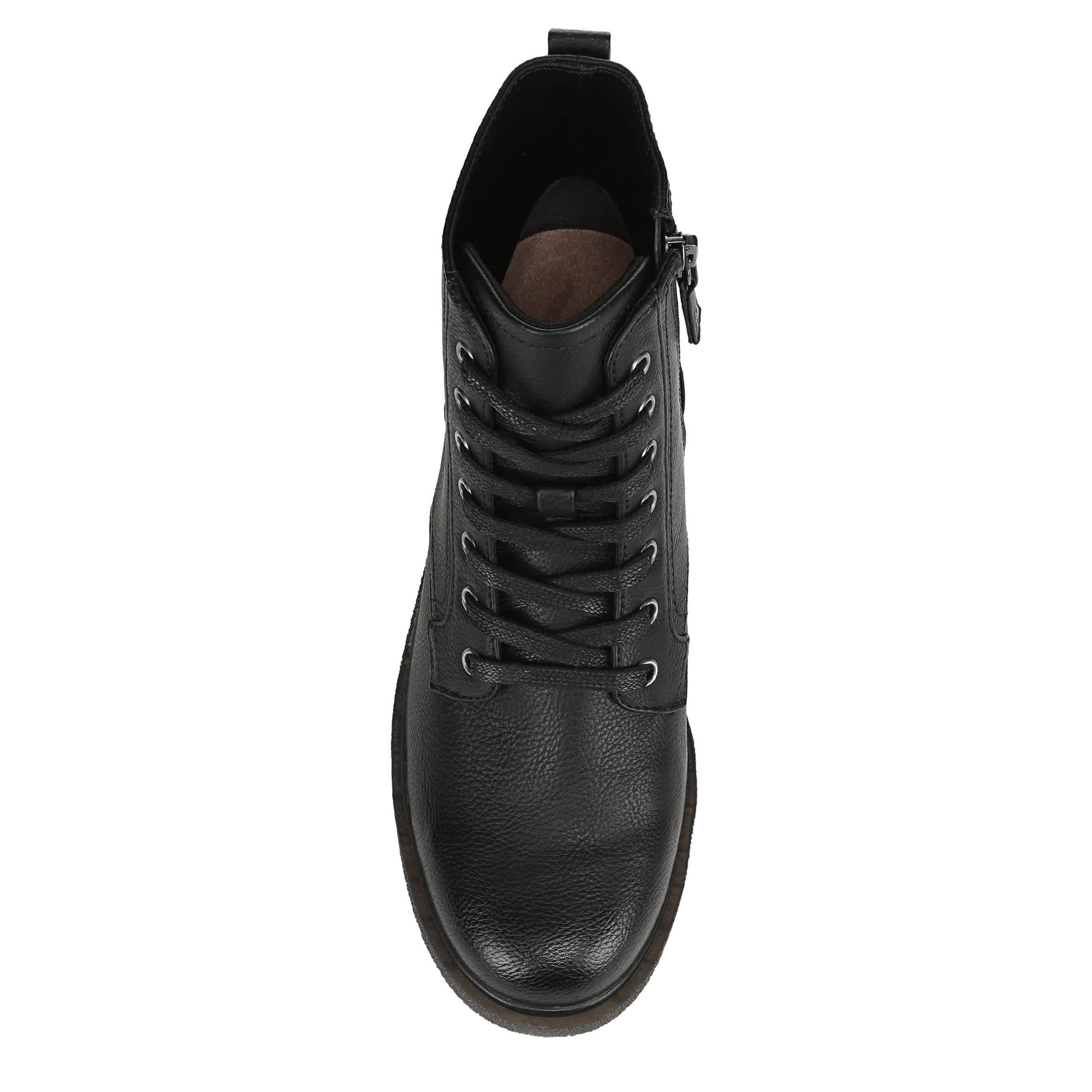 DR. SCHOLL'S-WOMENS AVIATION LACE BOOT-BLACK & 