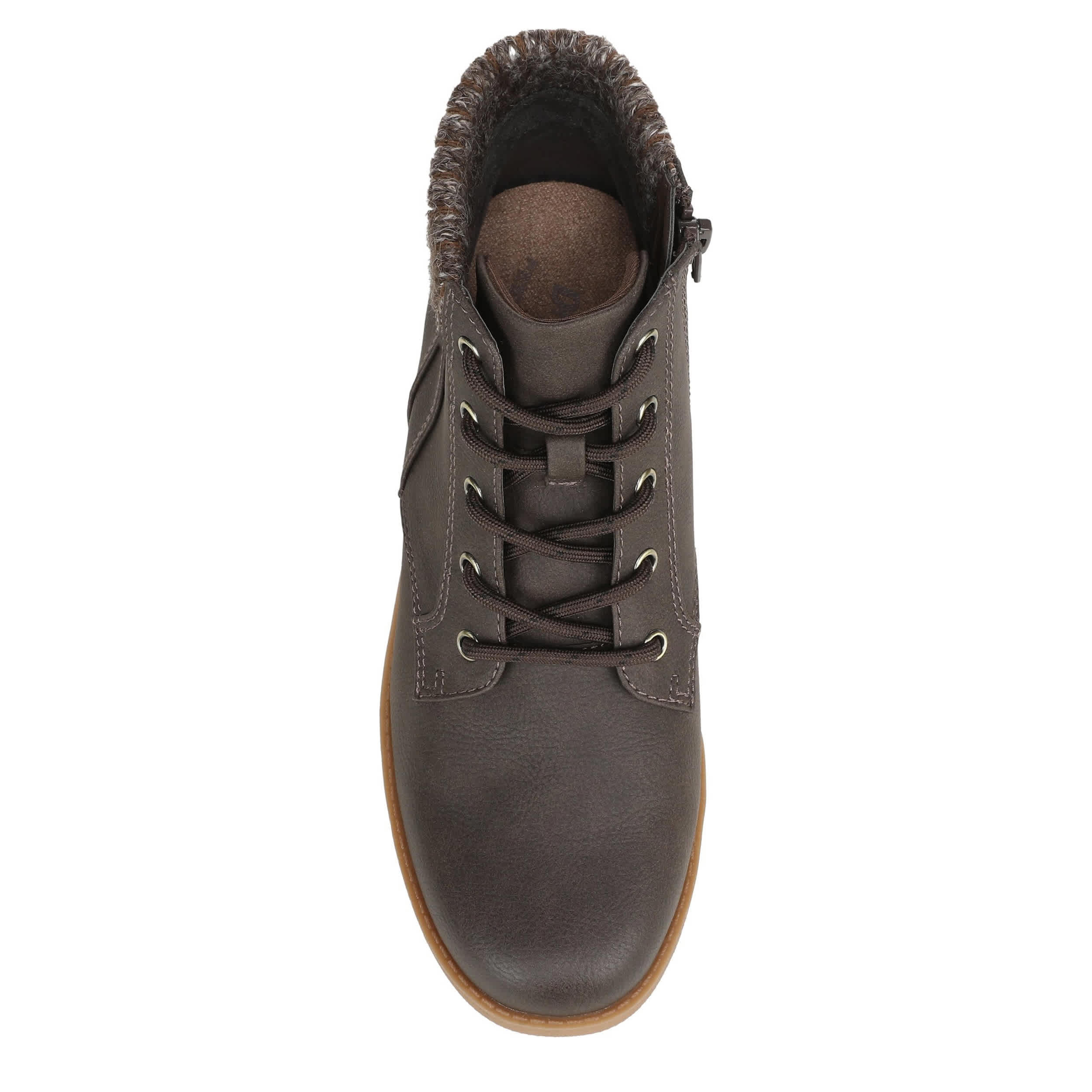 DR. SCHOLL'S-WOMENS DAPHNE LACE BOOTIE-DARK BROWN & 