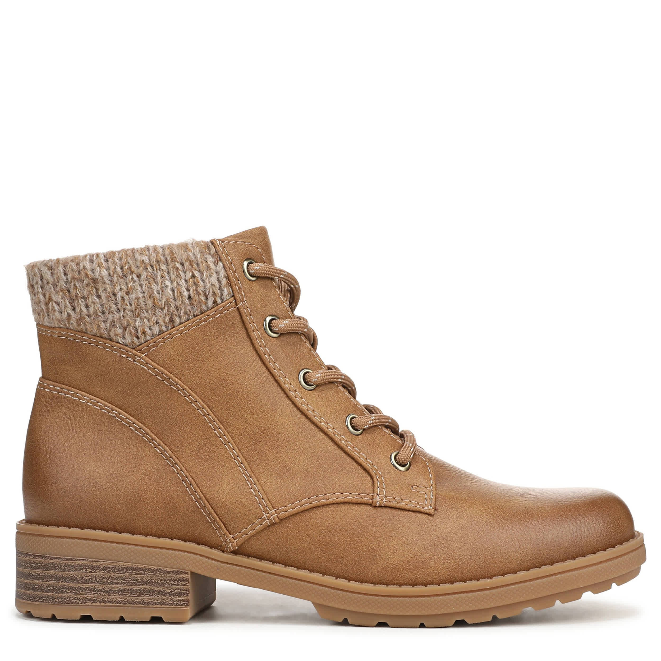 DR. SCHOLL'S-WOMENS DAPHNE LACE BOOTIE-TAN & 