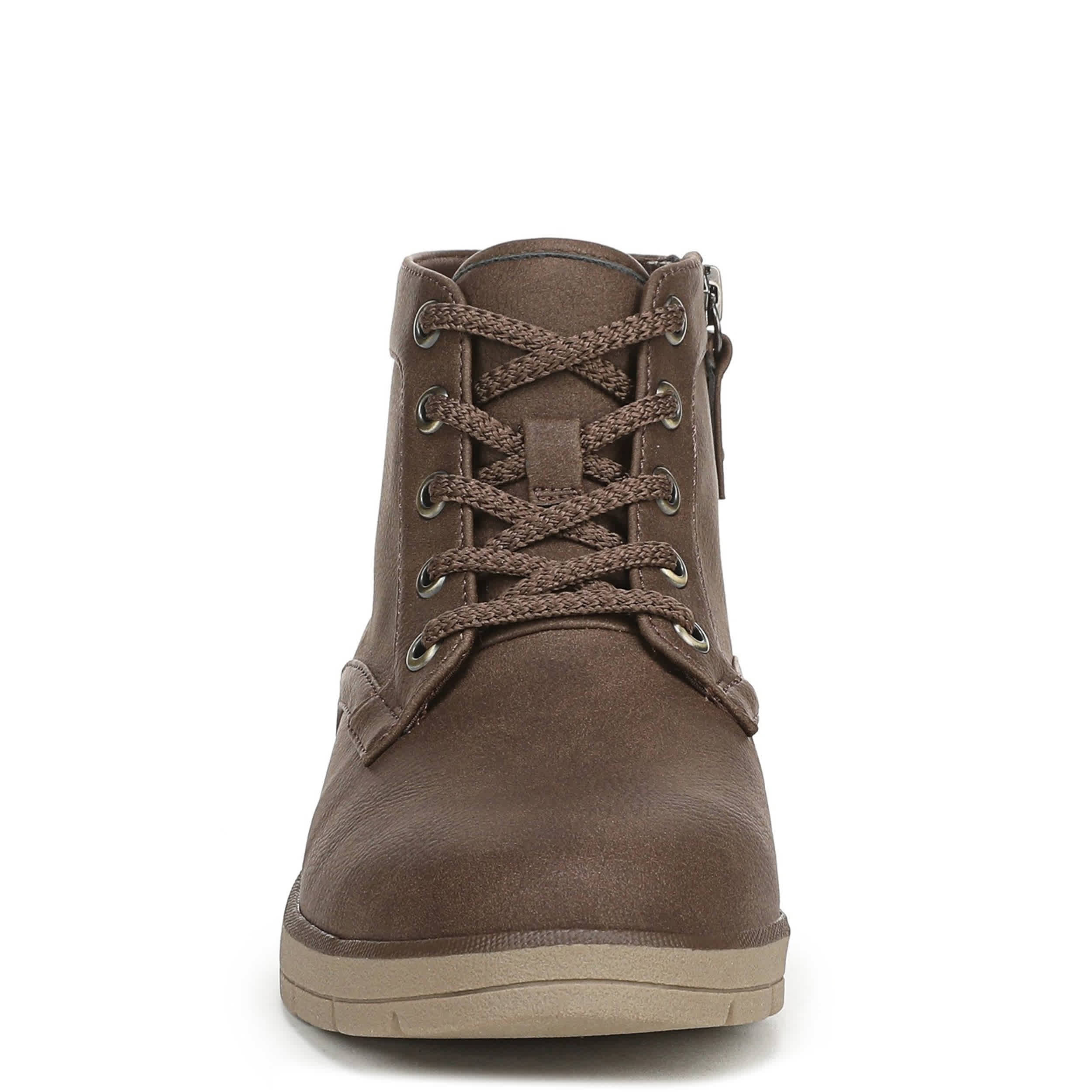 DR. SCHOLL'S-WOMENS NORTHSTAR LACE BOOTIE-DARK BROWN & 