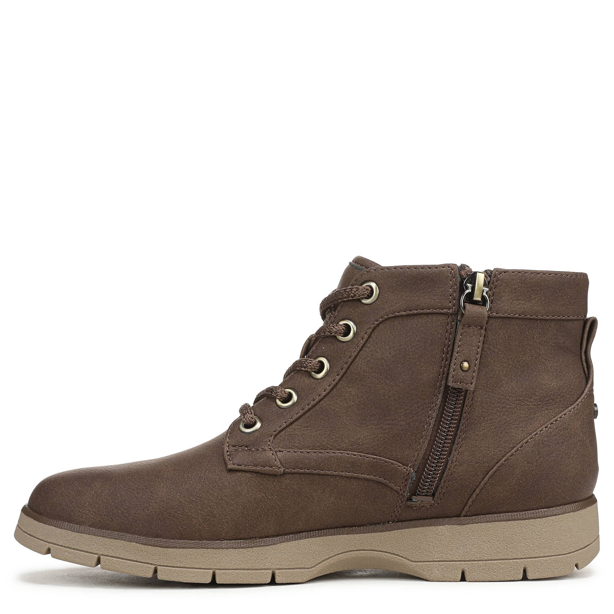 DR. SCHOLL'S-WOMENS NORTHSTAR LACE BOOTIE-DARK BROWN & 
