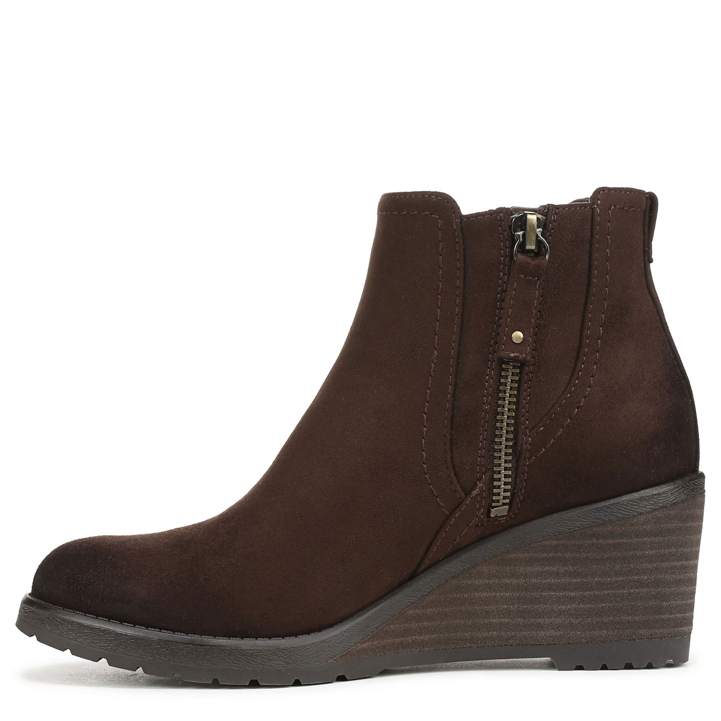 DR. SCHOLL'S-WOMENS CAMDEN WEDGE BOOTIE-BROWN & 