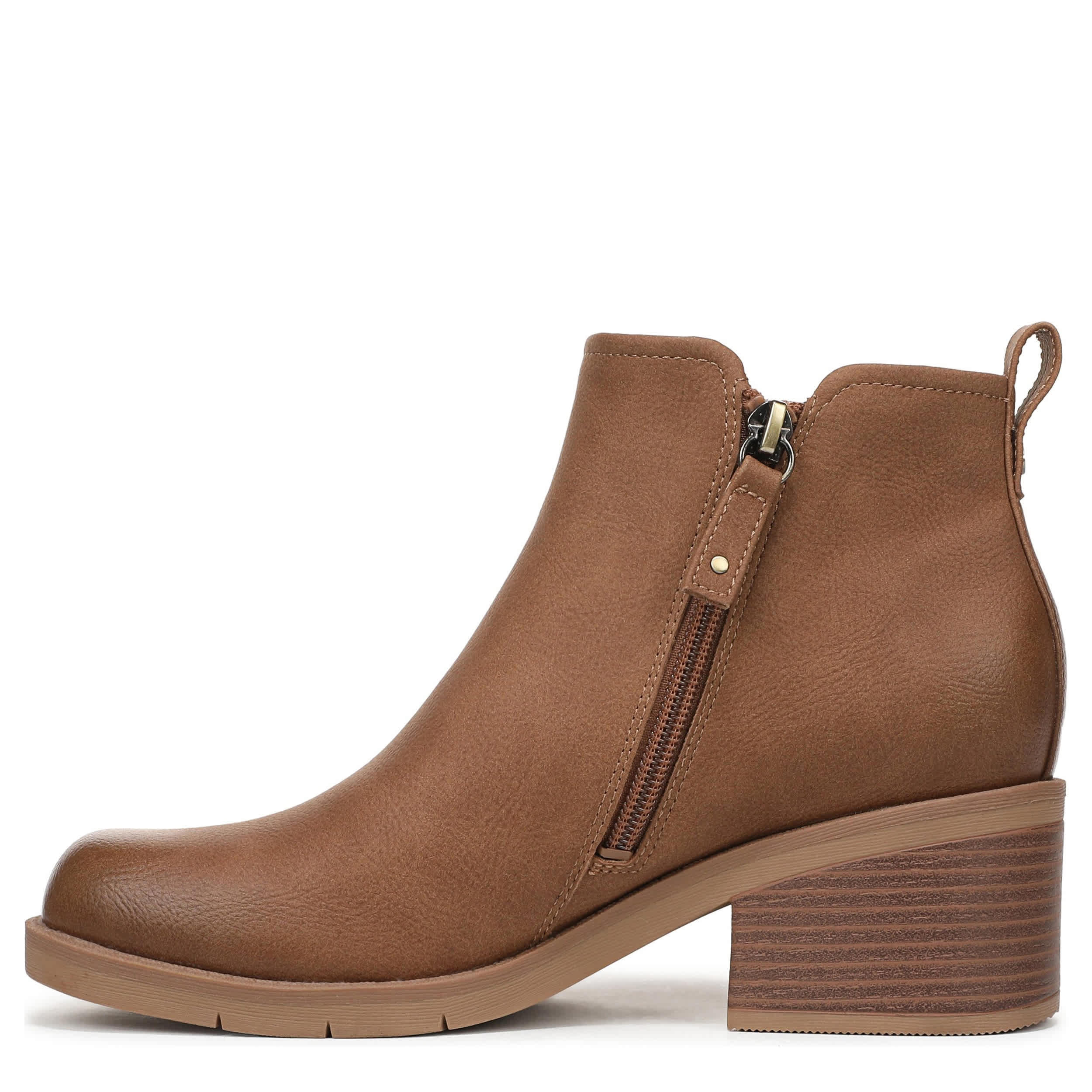 DR. SCHOLL'S-WOMENS JOPLIN LOW BOOT-DARK TAN & 