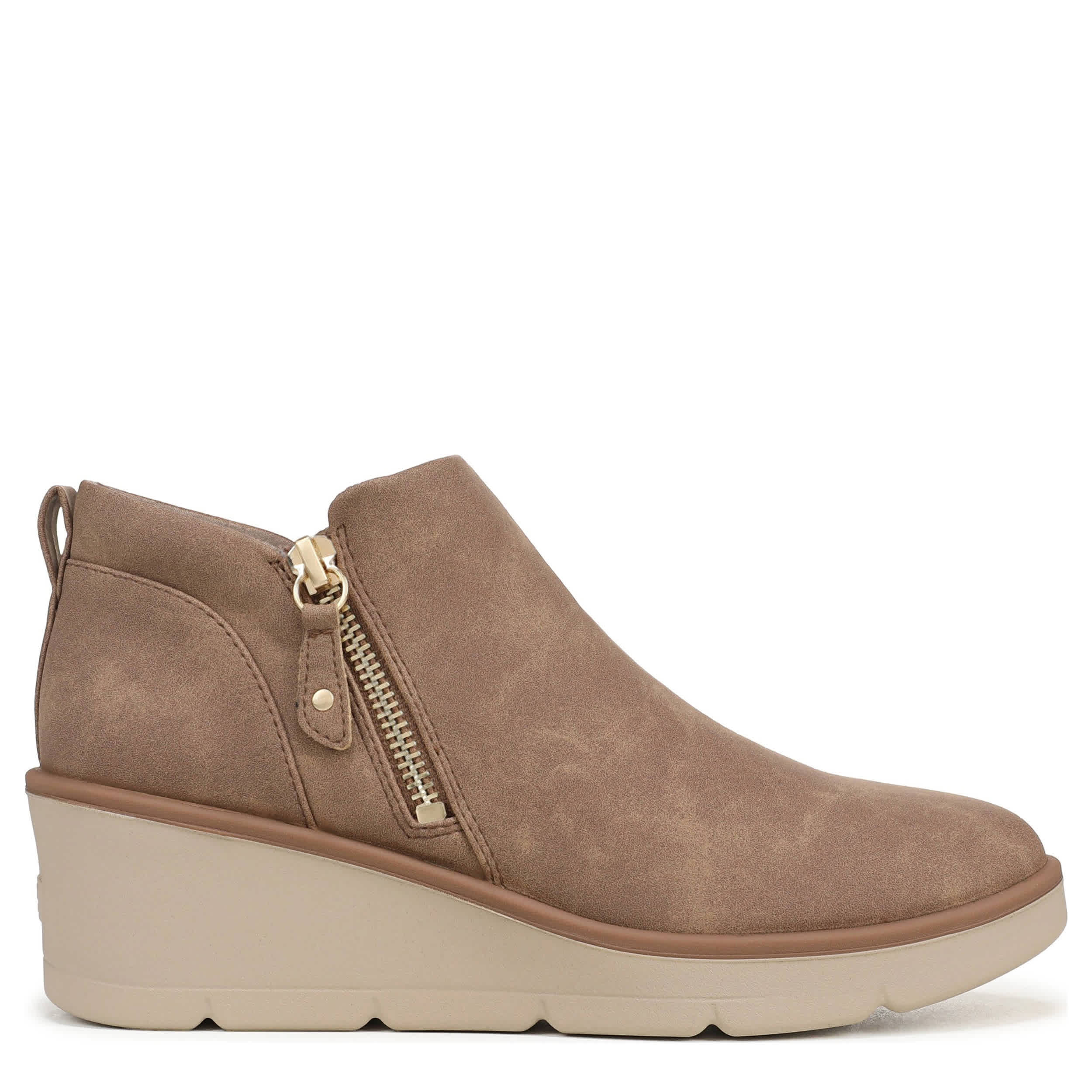 DR. SCHOLL'S-WOMENS LIZZIE CLOUD BOOTIE-TAUPE & 