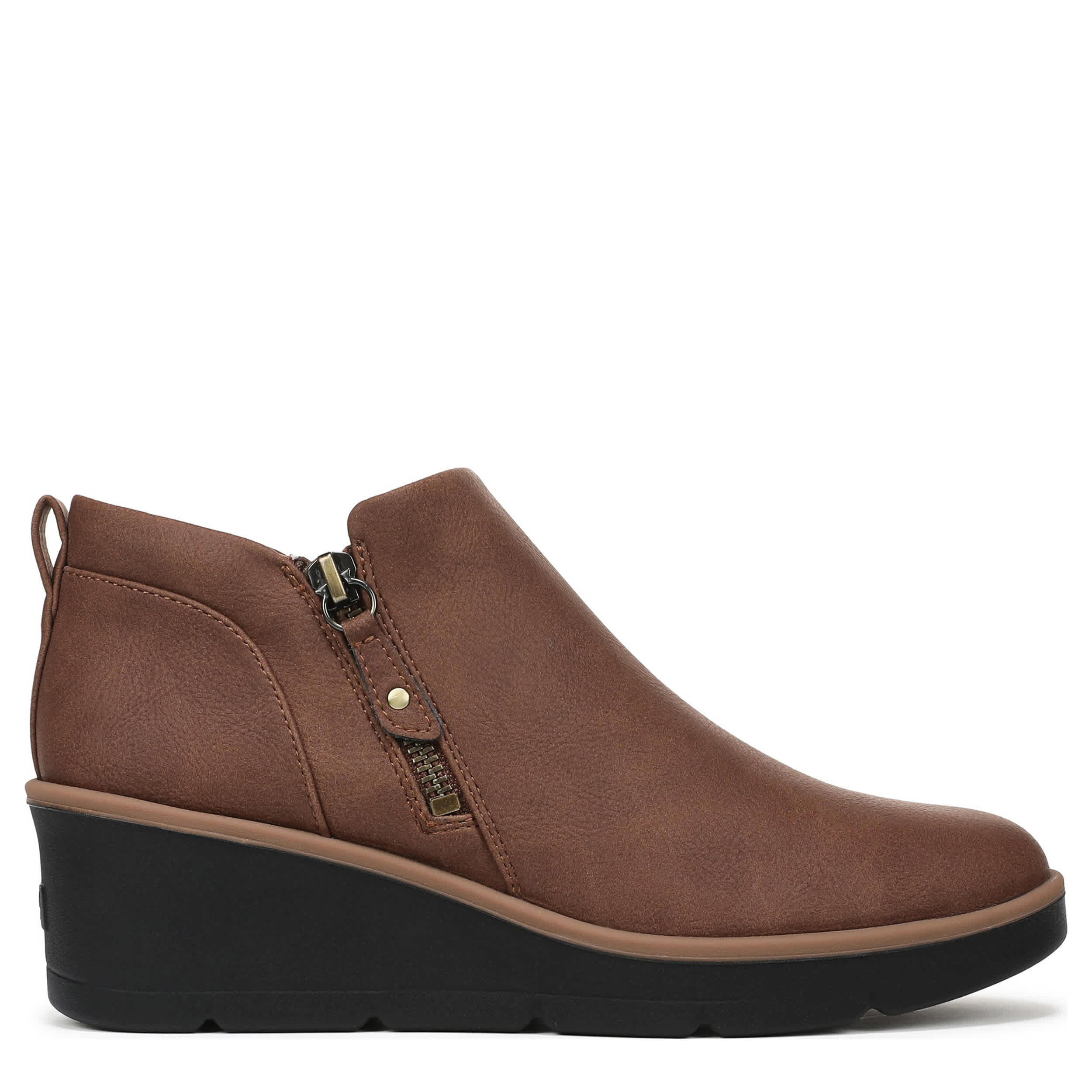 DR. SCHOLL'S-WOMENS LIZZIE CLOUD BOOTIE-BROWN & 