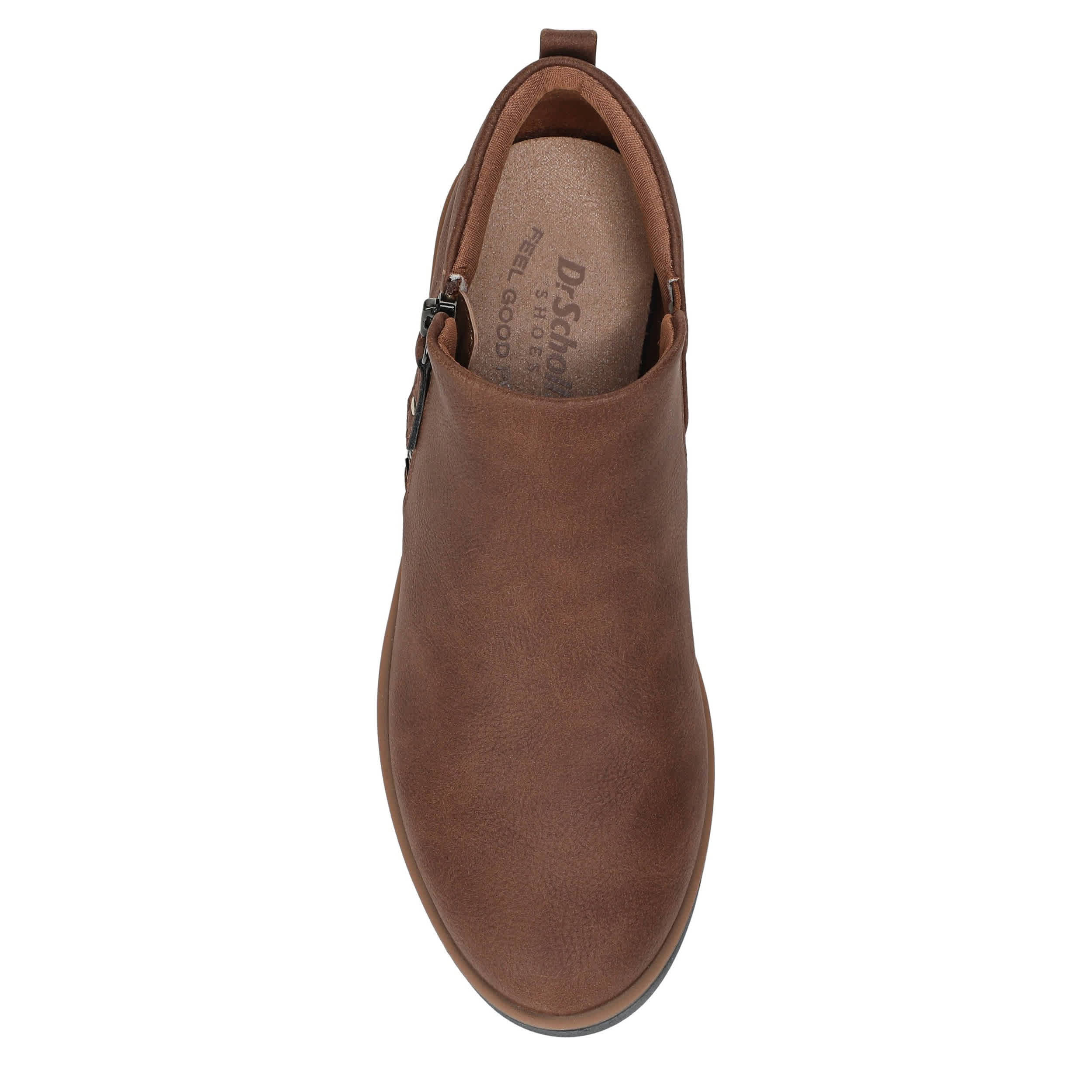 DR. SCHOLL'S-WOMENS LIZZIE CLOUD BOOTIE-BROWN & 
