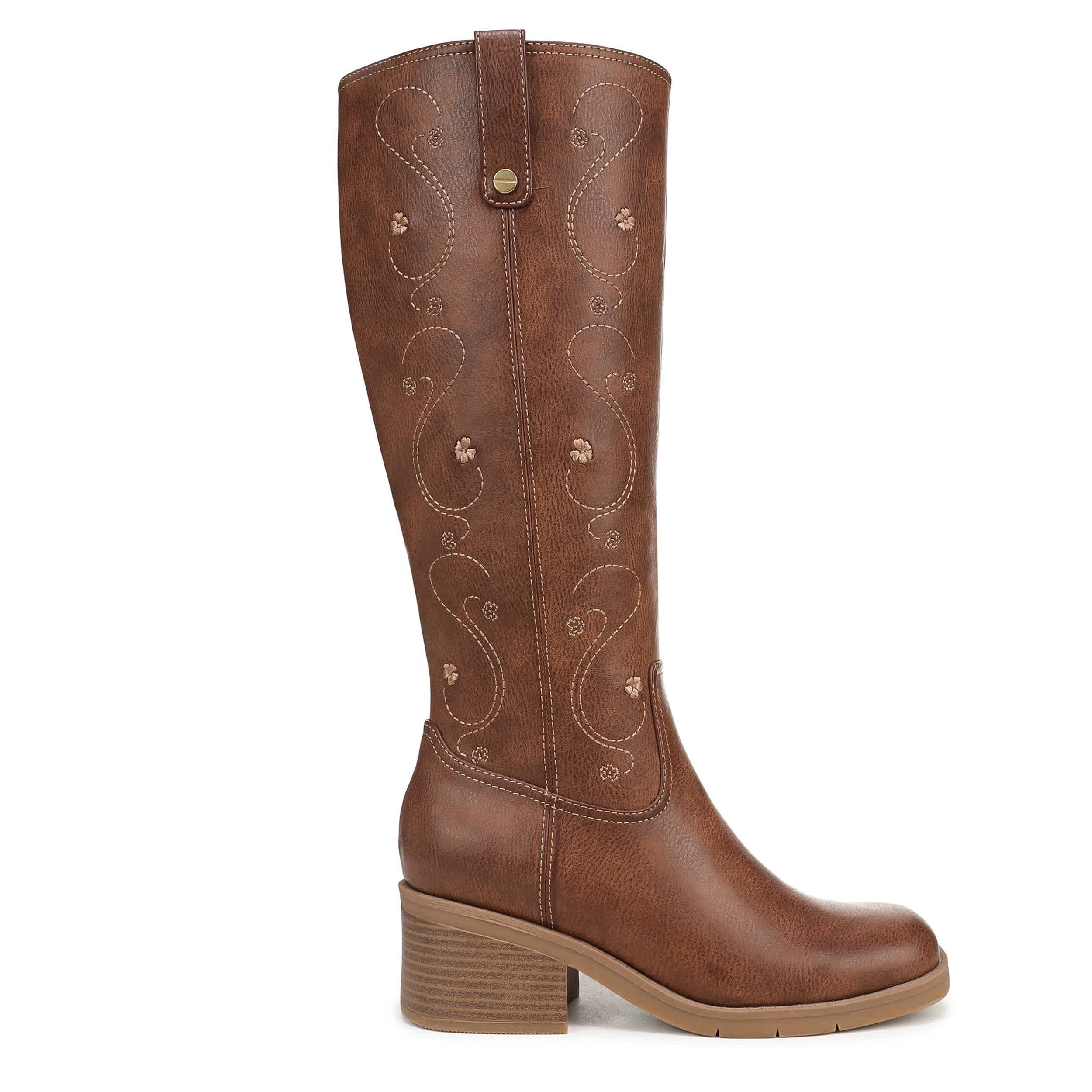 DR. SCHOLL'S-WOMENS JOPLIN TALL BOOT-TAN & BROWN